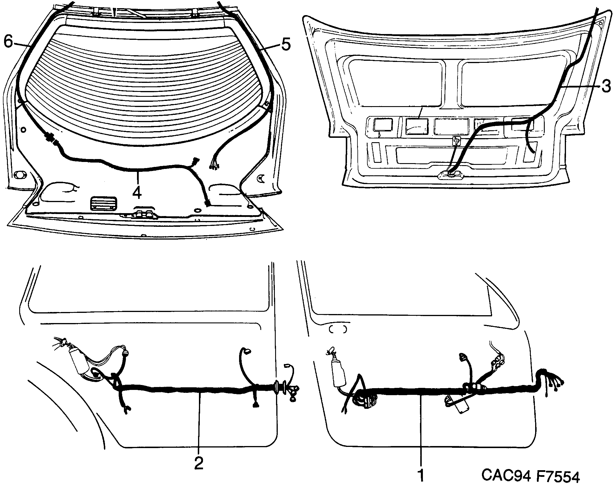 Saab 9000 Doors diagram