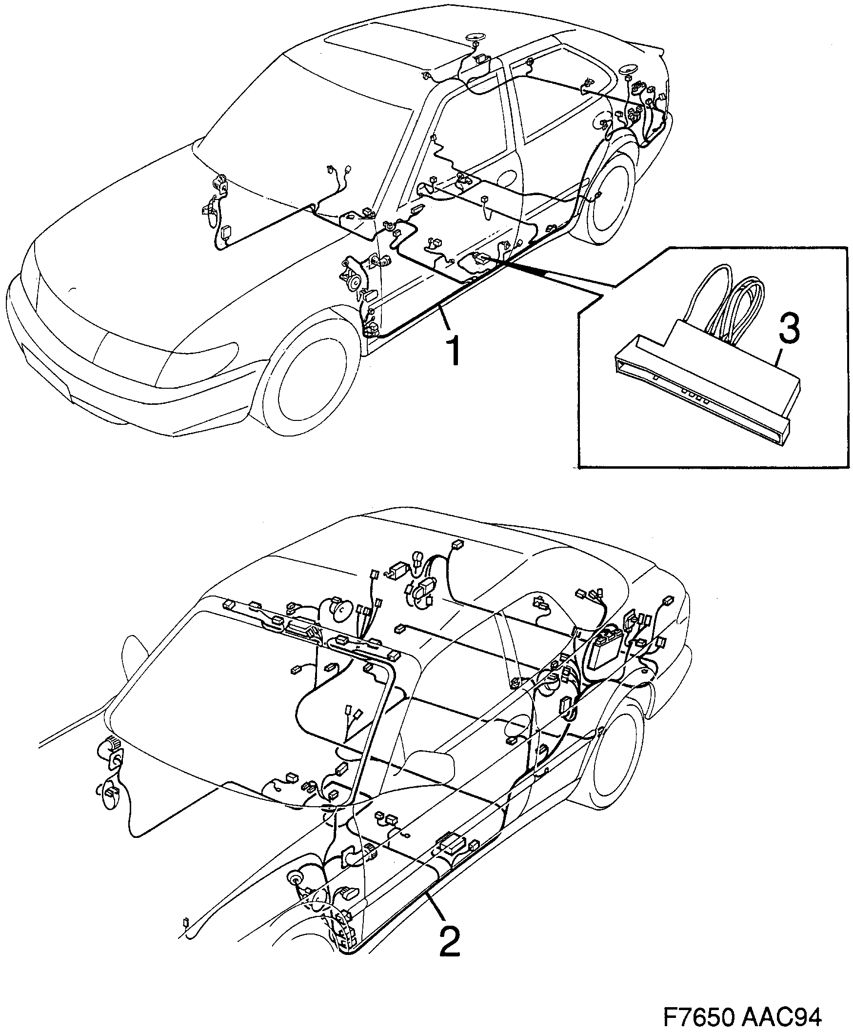 Saab 900 Rear diagram