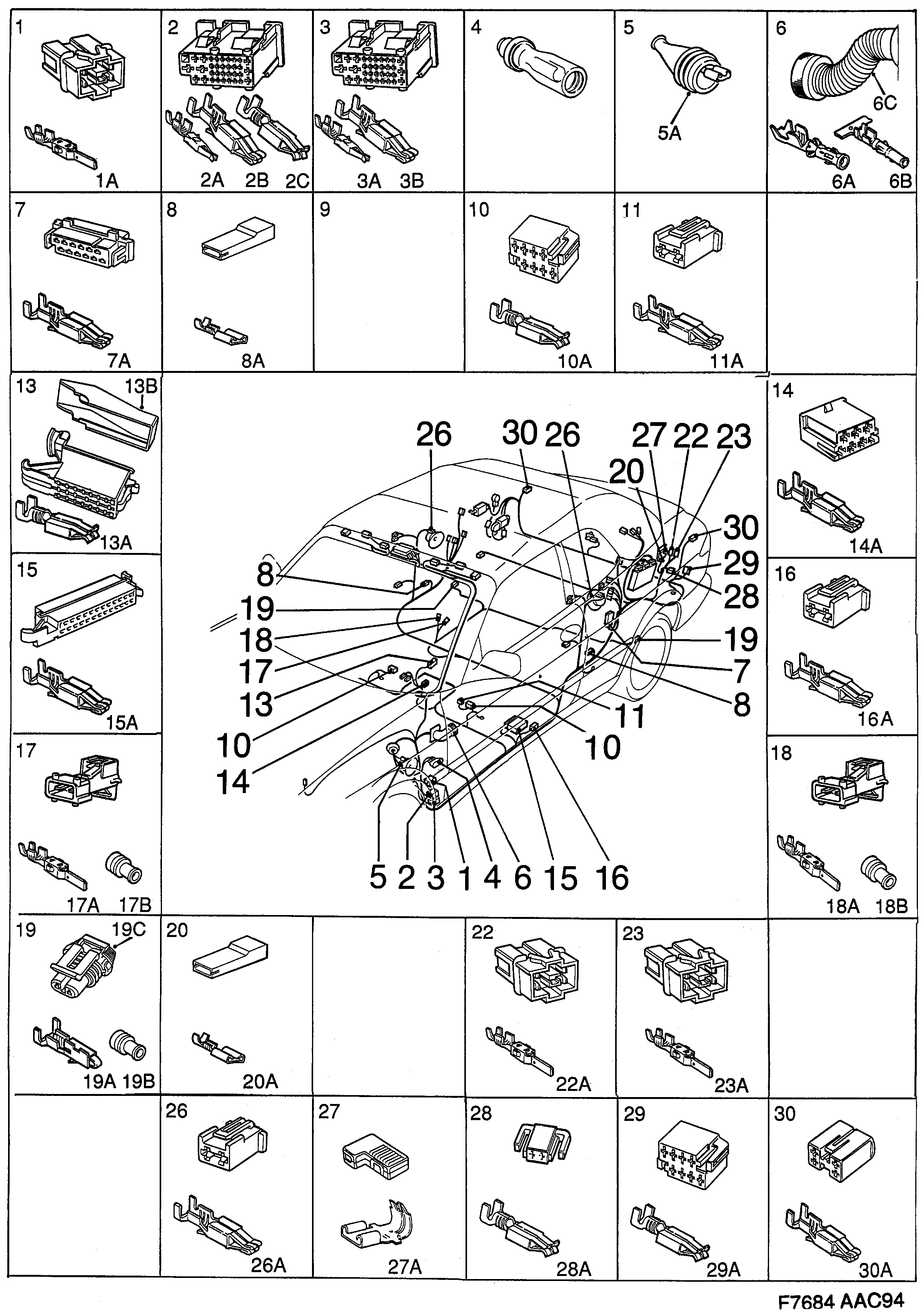 Saab 900 Rear diagram