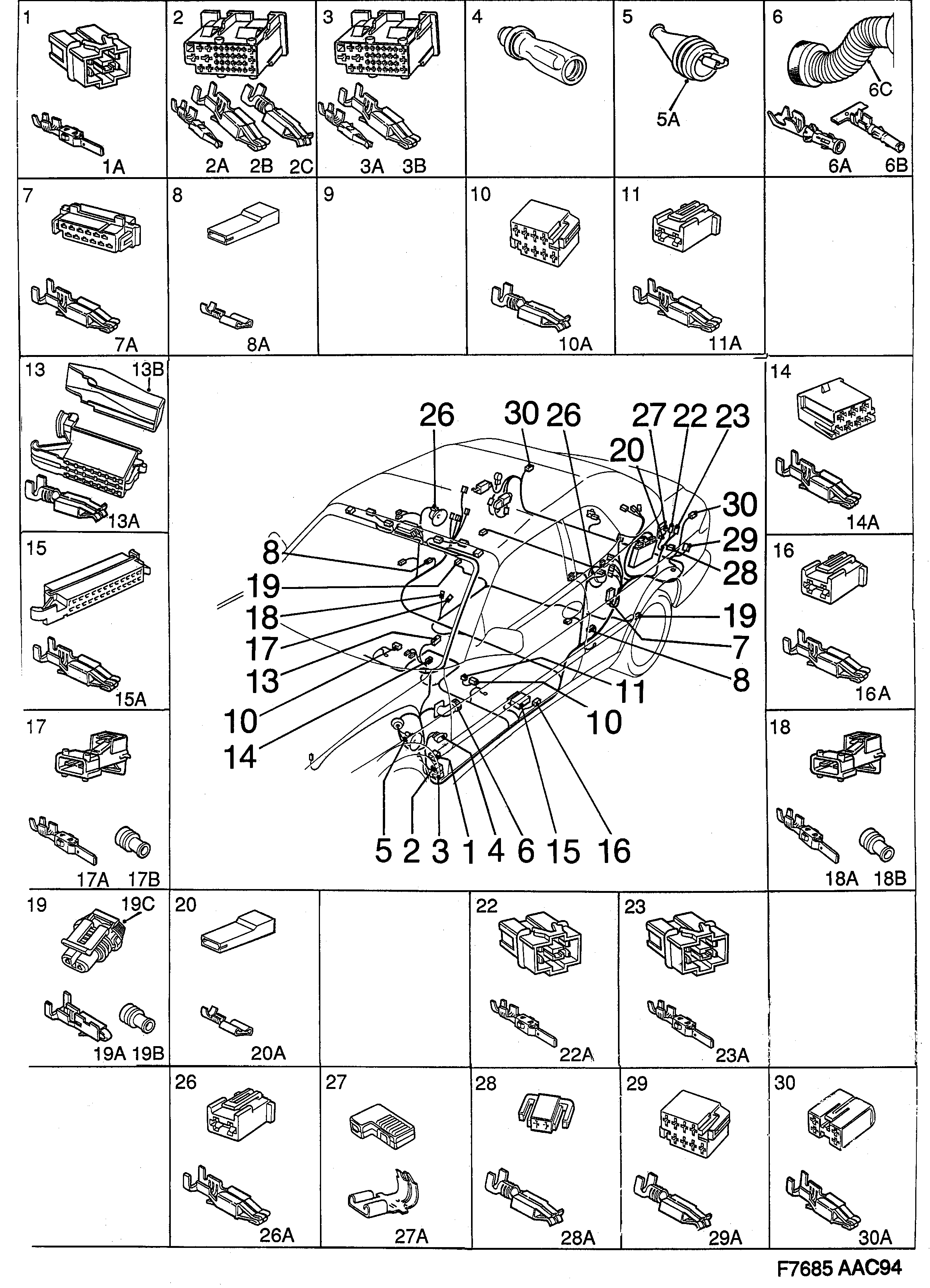 Saab 900 Rear diagram