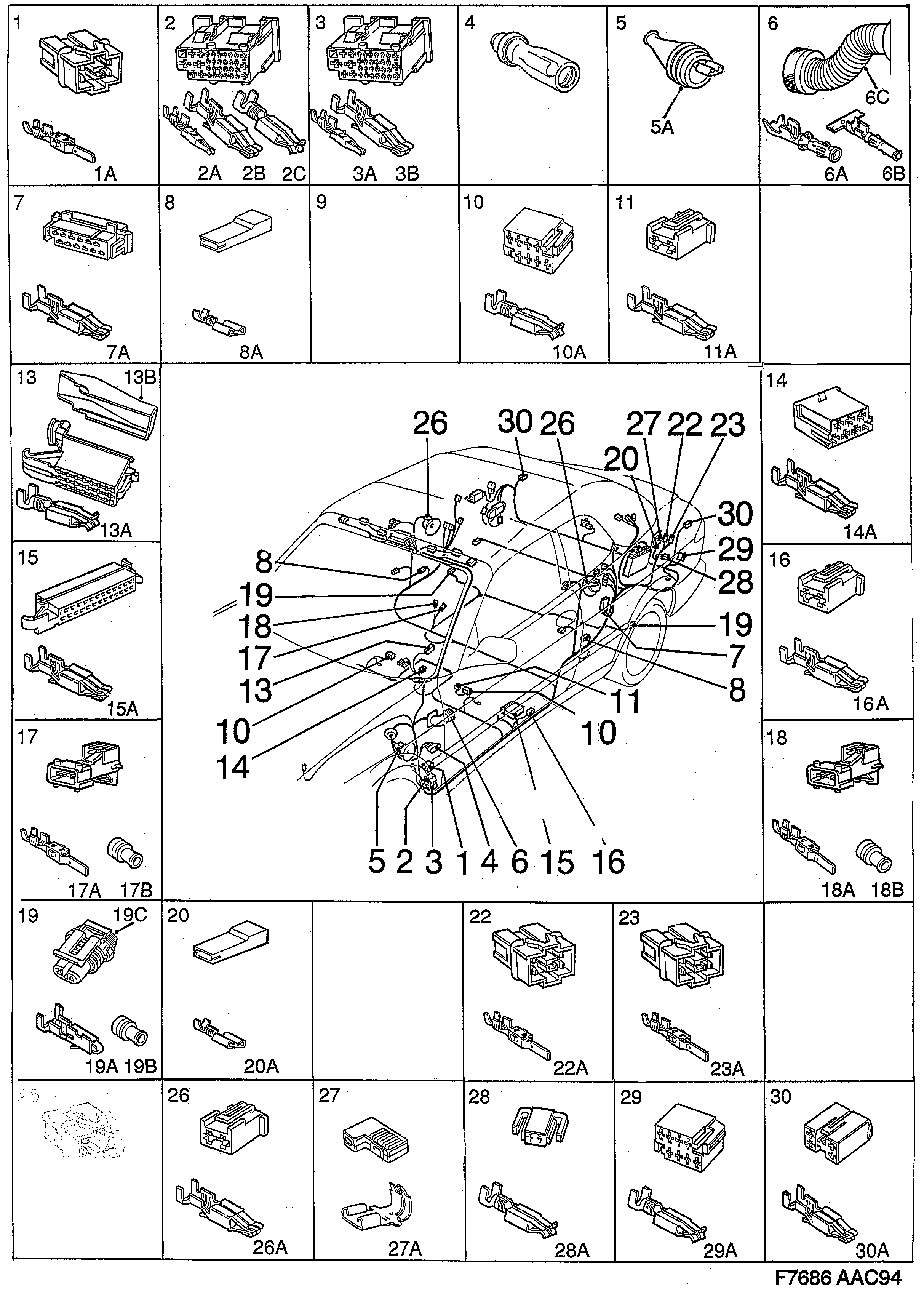 Saab 900 Rear diagram