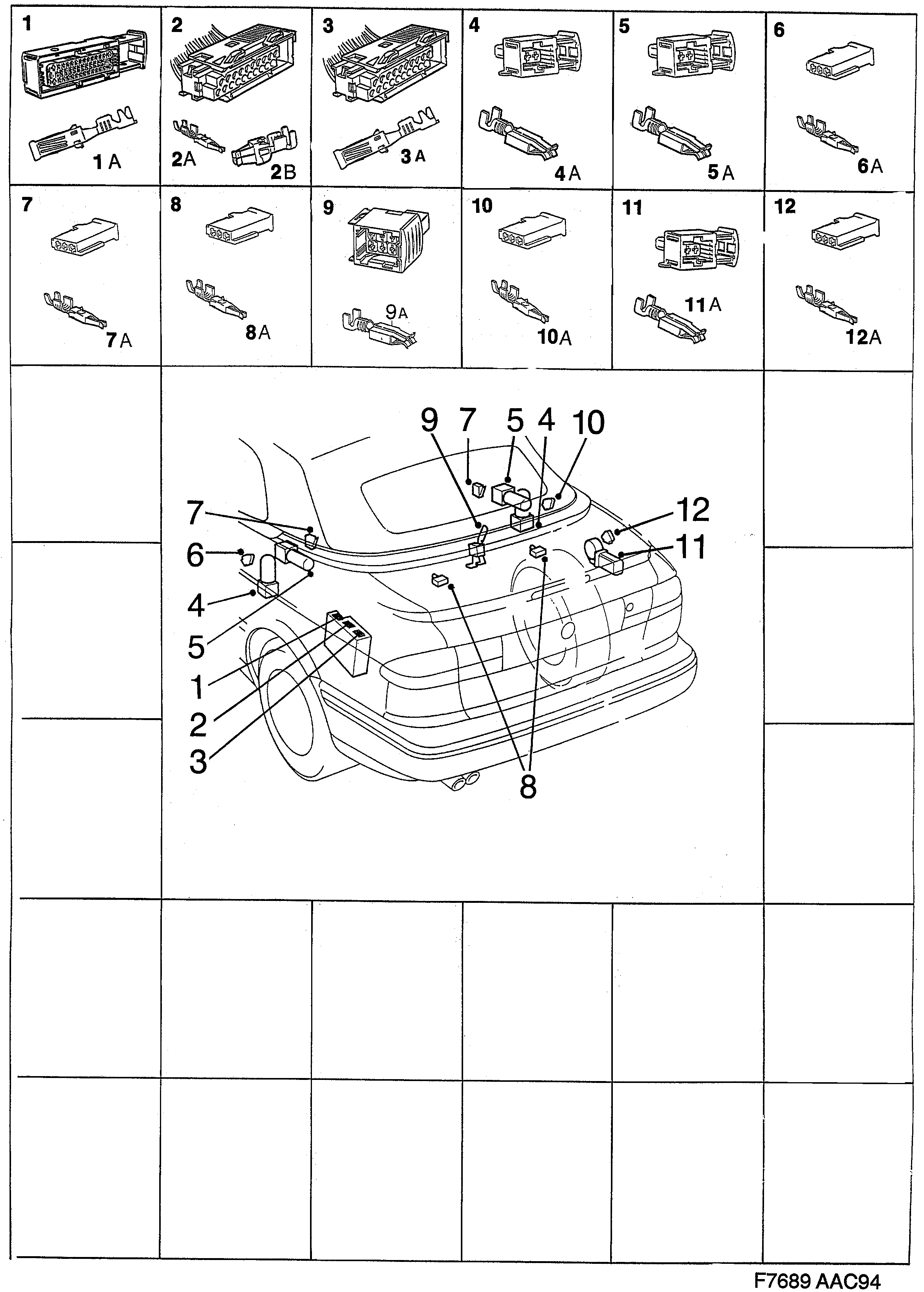 Saab 900 Rear diagram