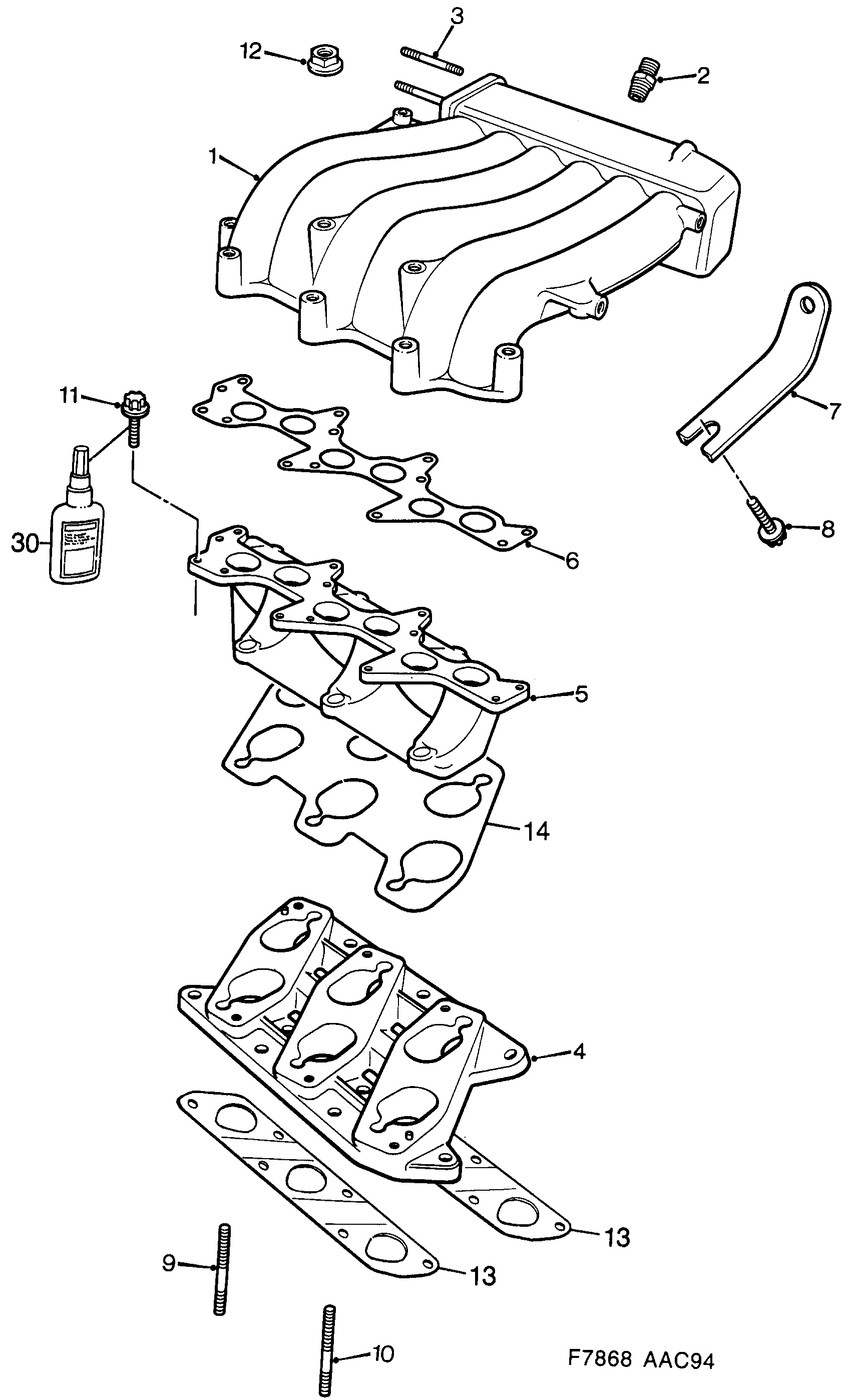 Saab 900 Inlet manifold diagram
