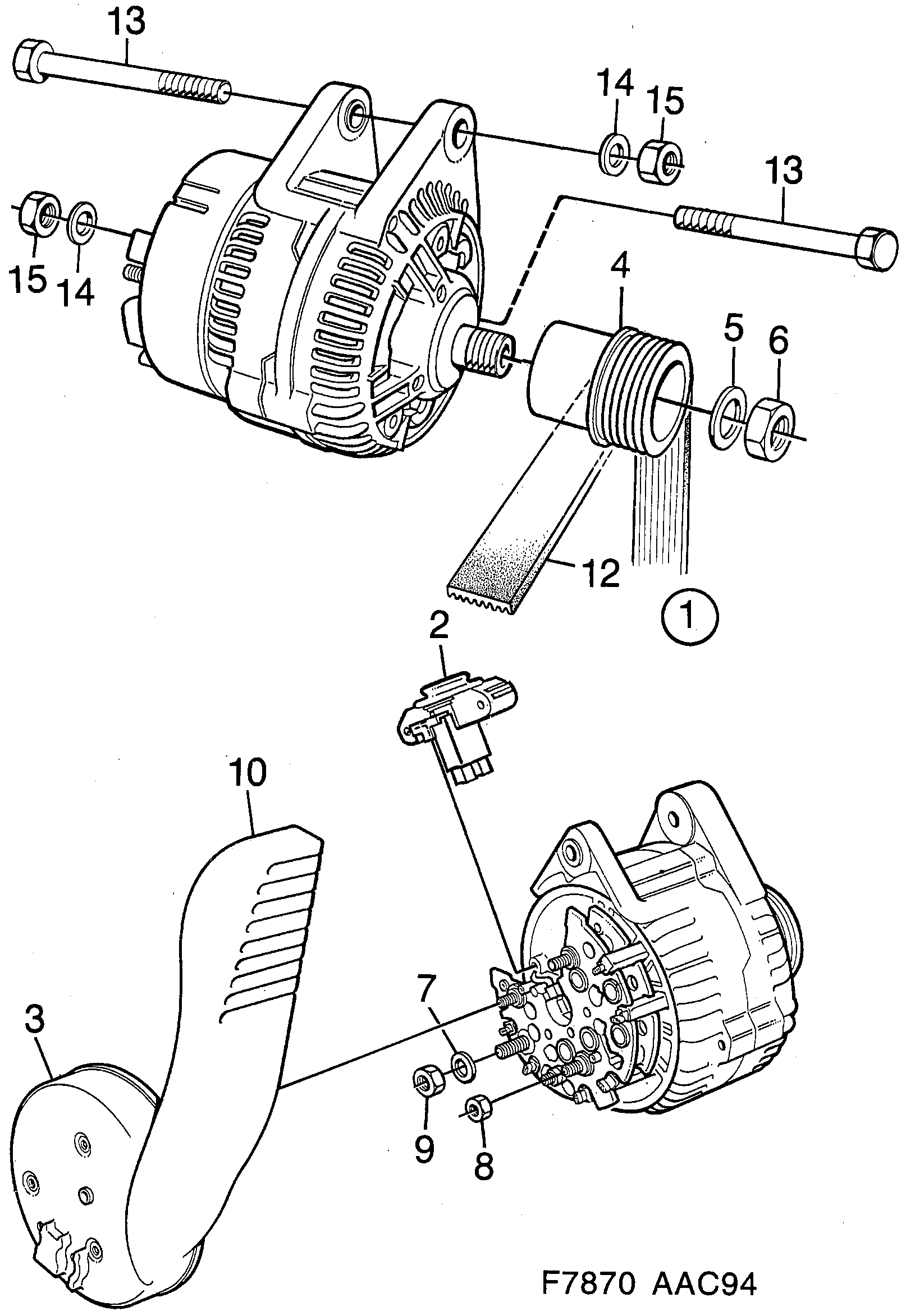 Saab 900 Bosch 120A diagram