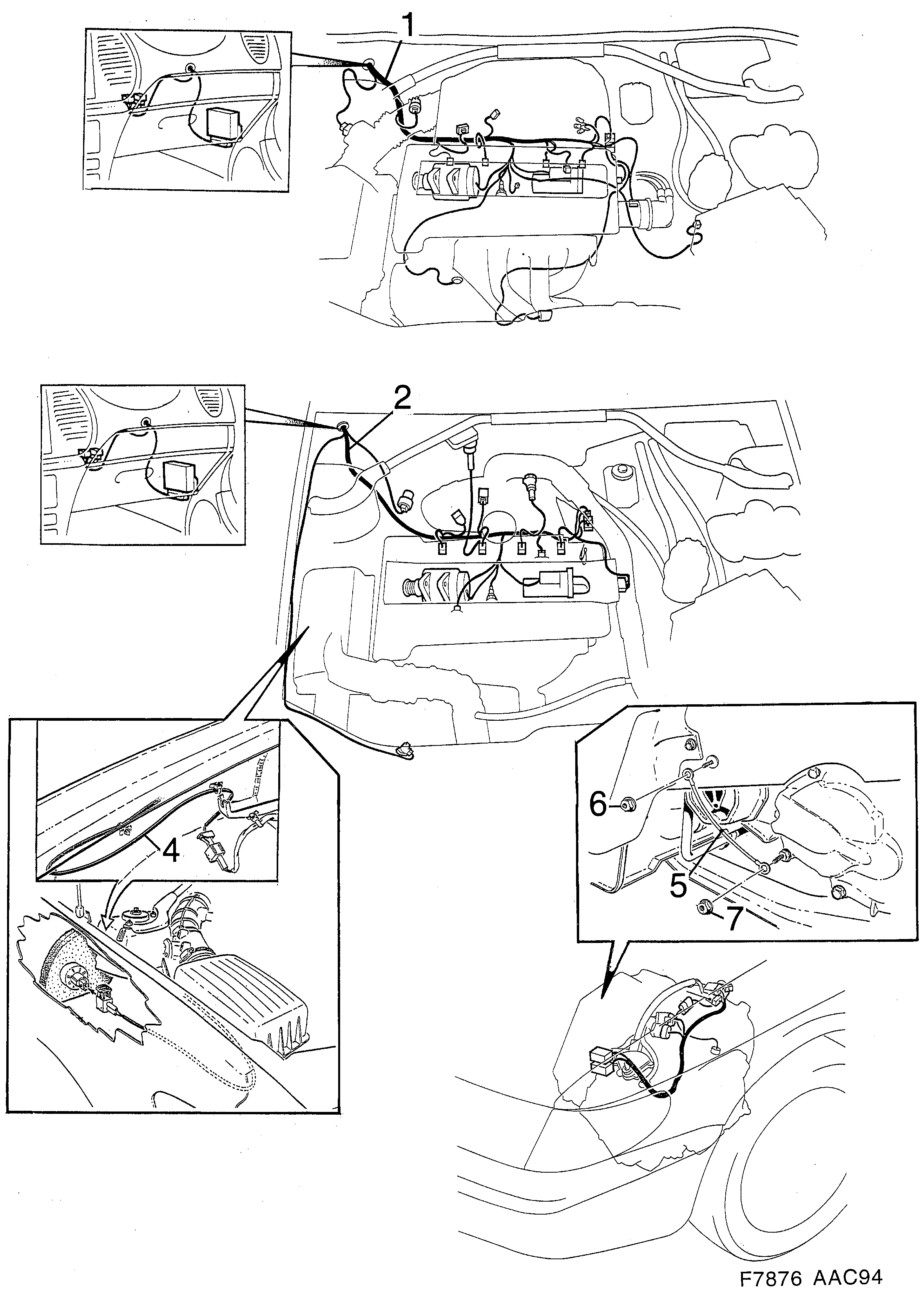 Saab 900 Motor, transmission diagram