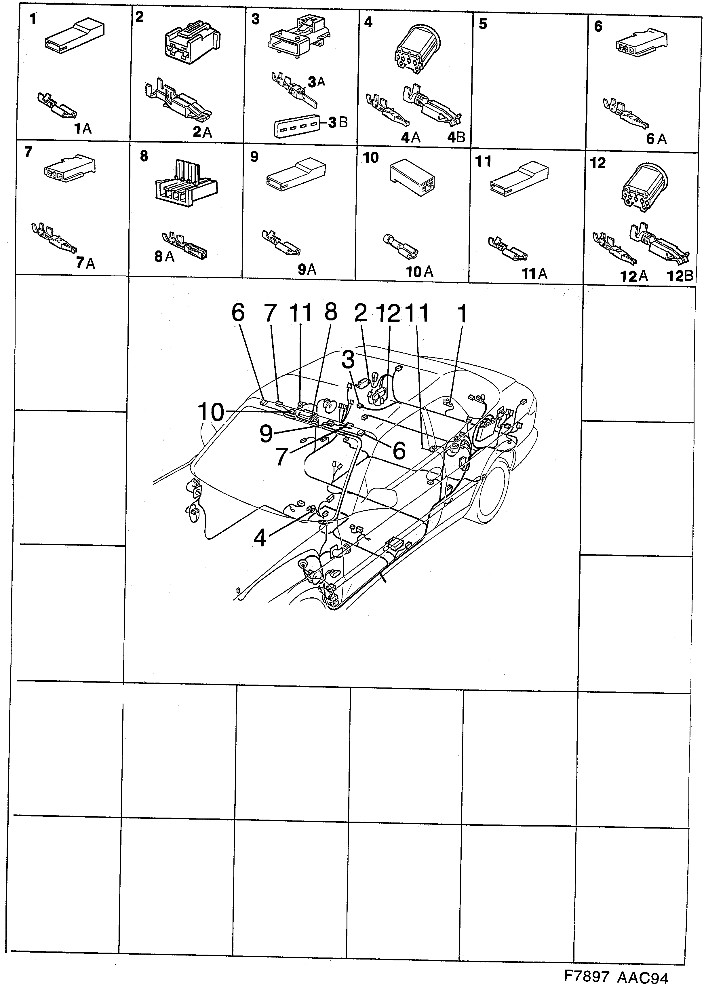 Saab 900 Rear diagram