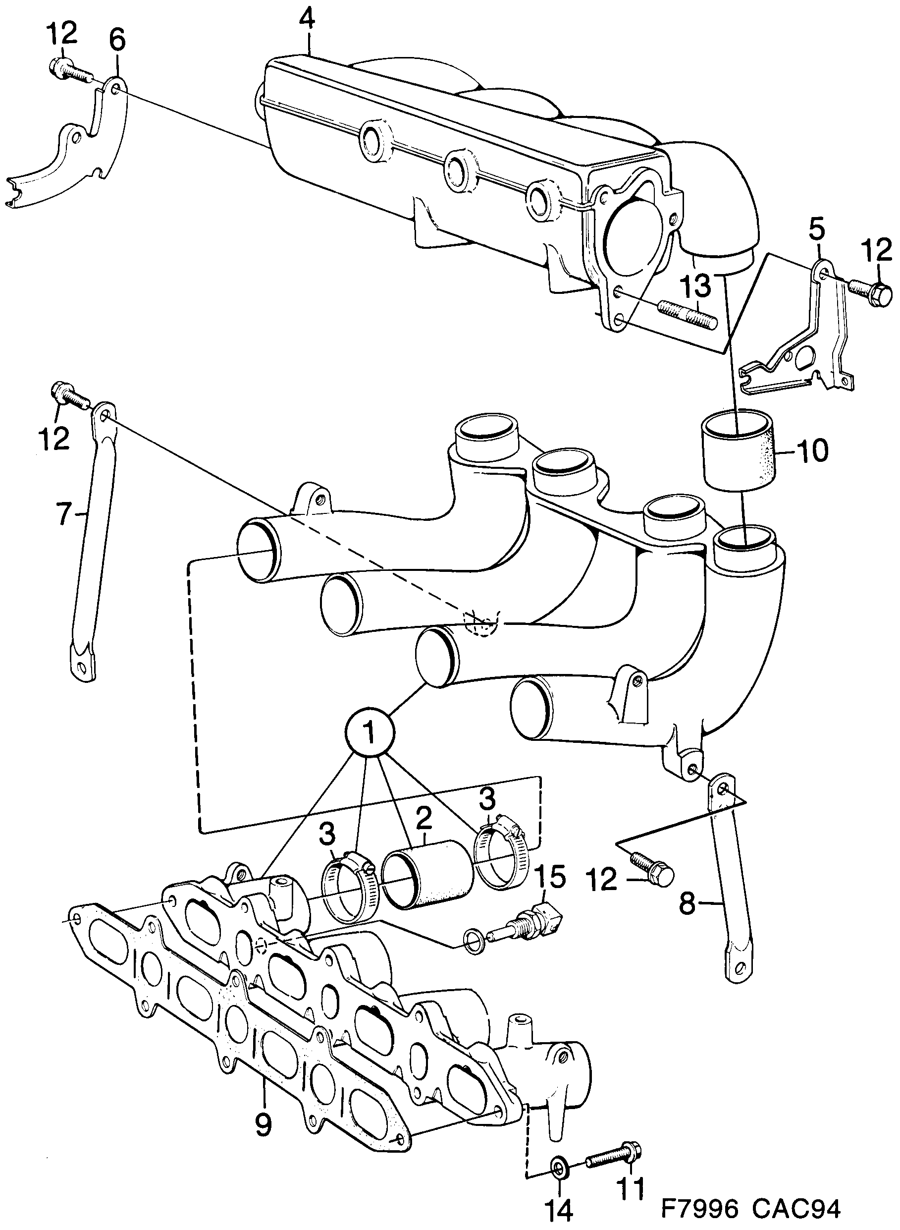 Saab 9000 Inlet manifold diagram
