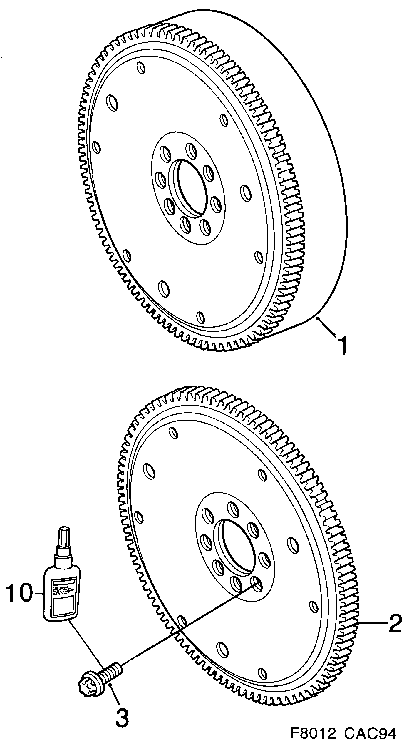 Saab 9000 Flywheel Companion flange diagram
