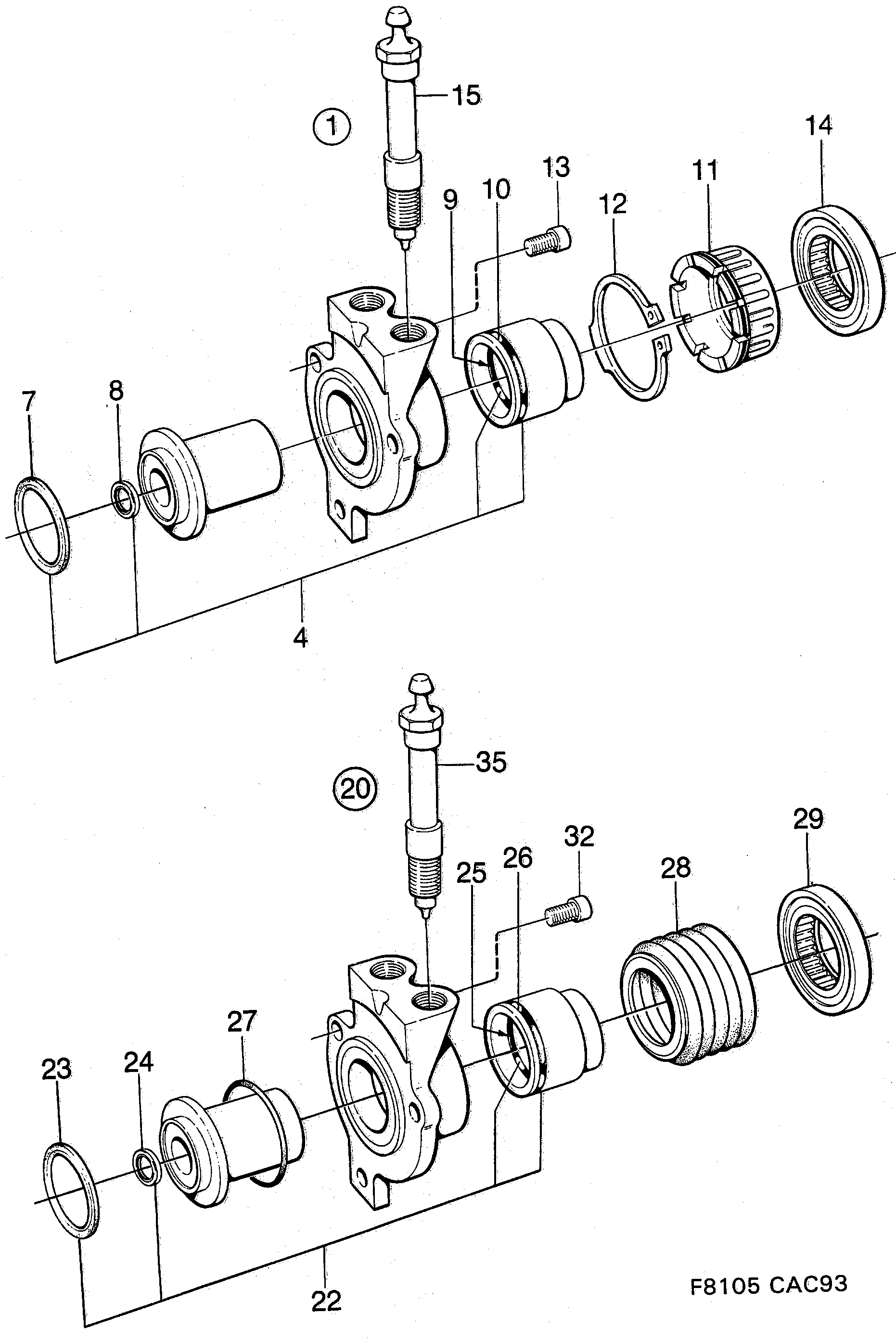 Saab 9000 Release bearing Slave cylinder diagram