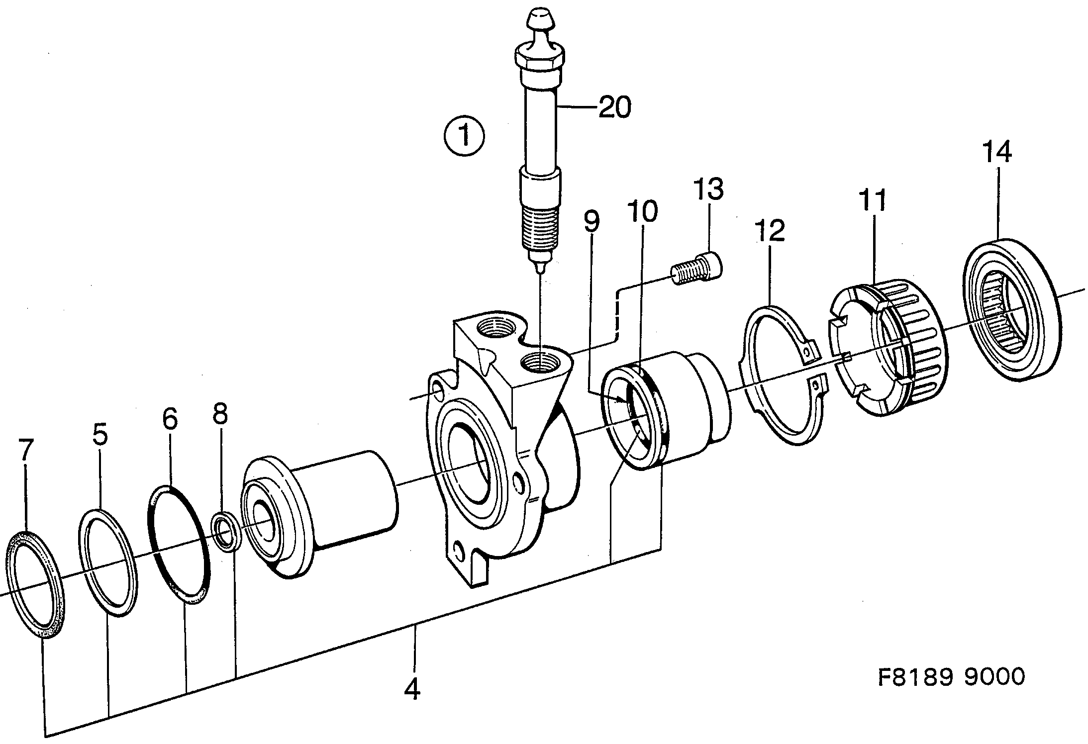 Saab 9000 Release bearing Slave cylinder diagram