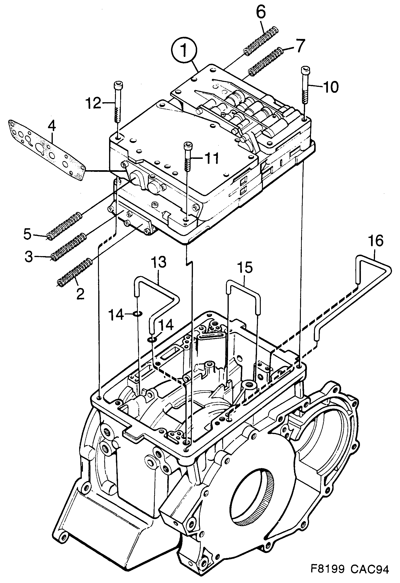 Saab 9000 Control system diagram
