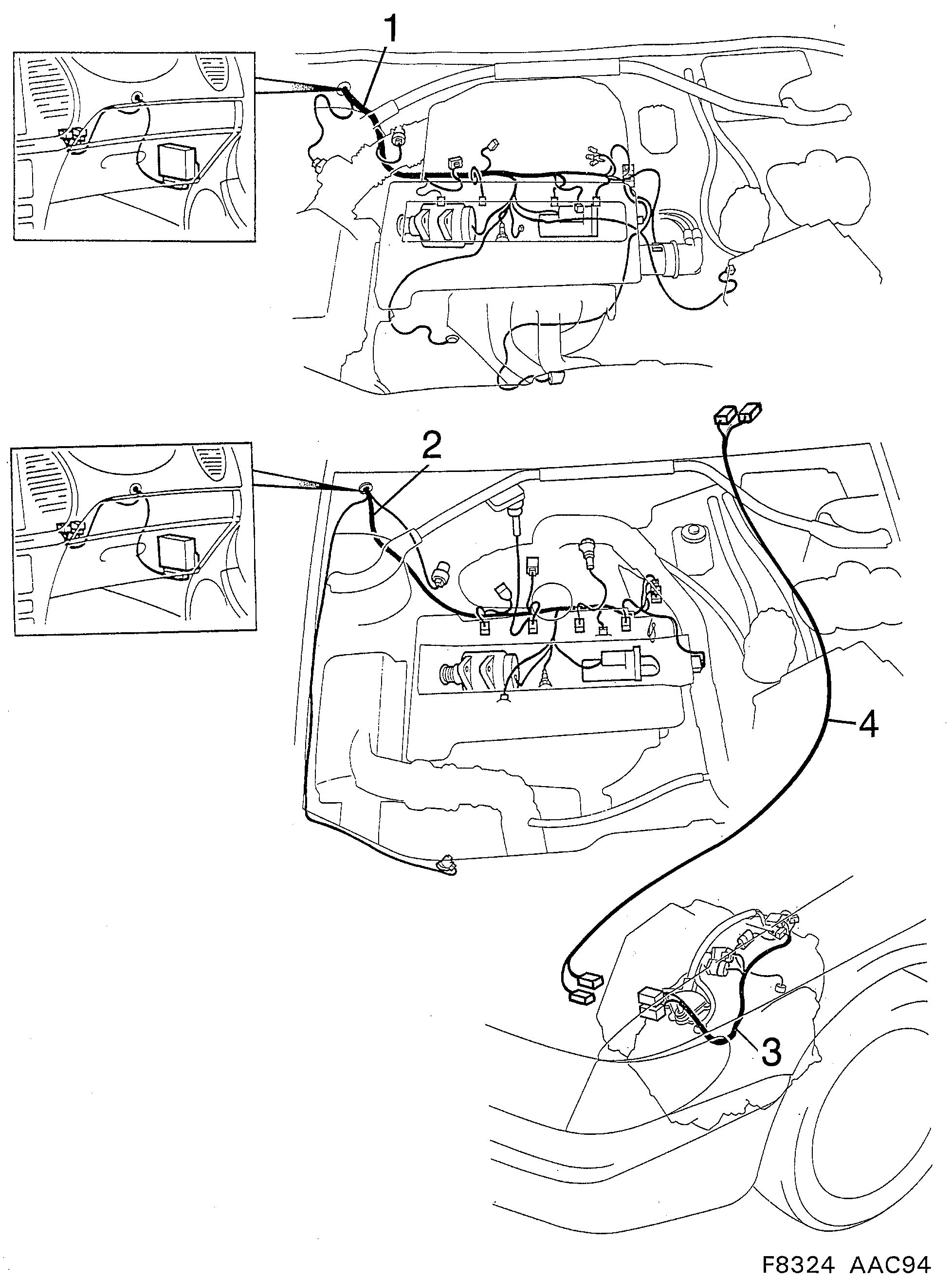 Saab 900 Motor, transmission diagram