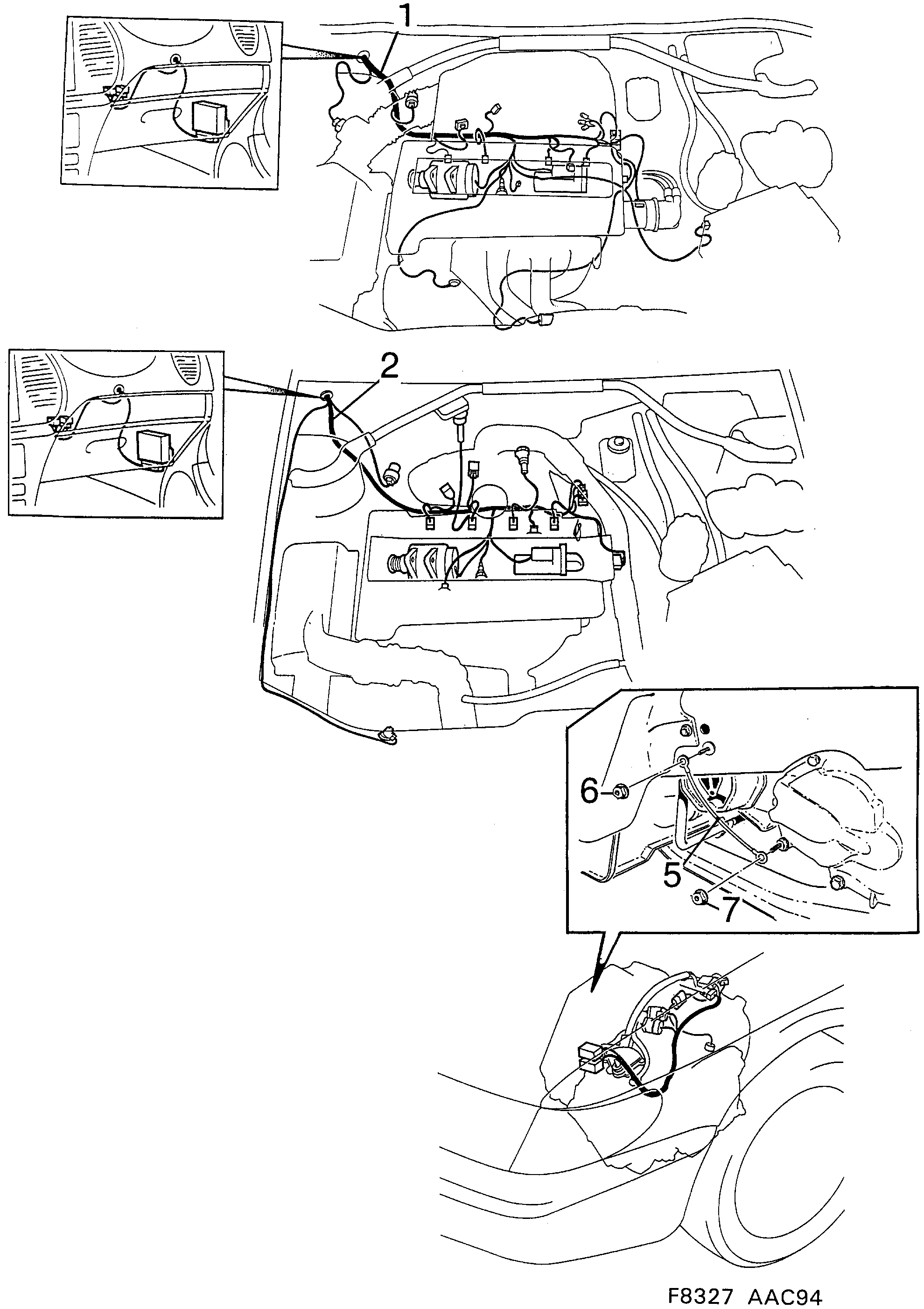 Saab 900 Motor, transmission diagram