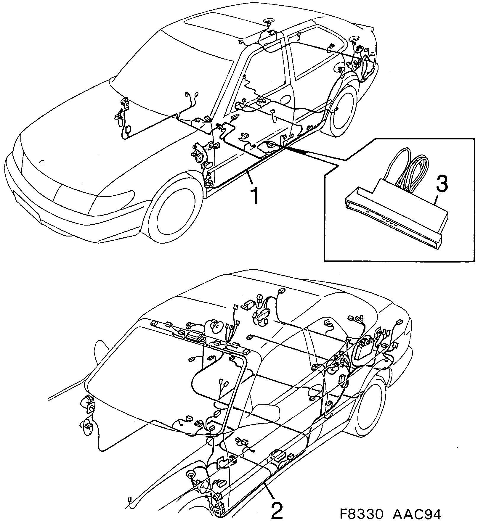 Saab 900 Rear diagram