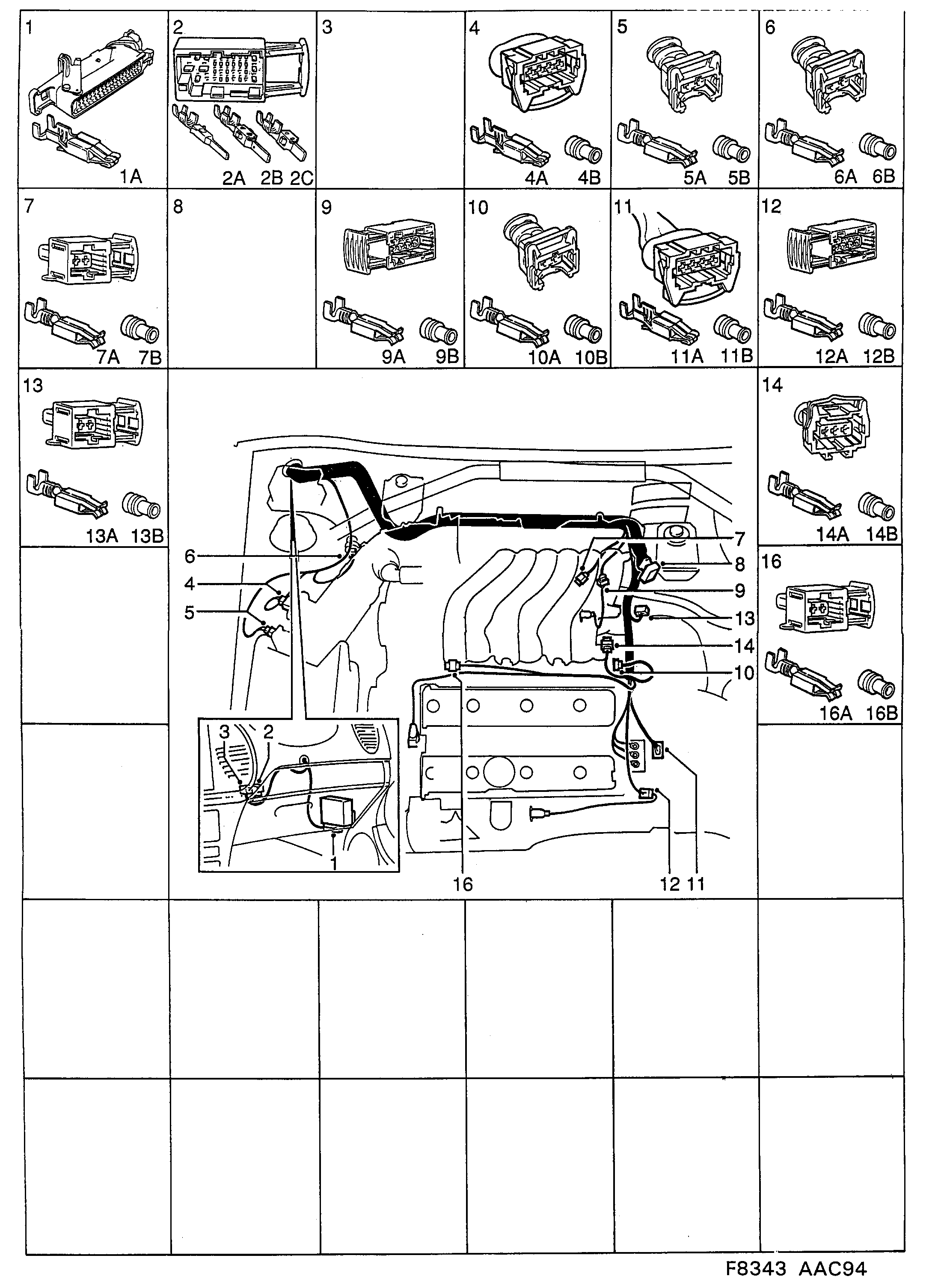 Saab 900 Engine diagram