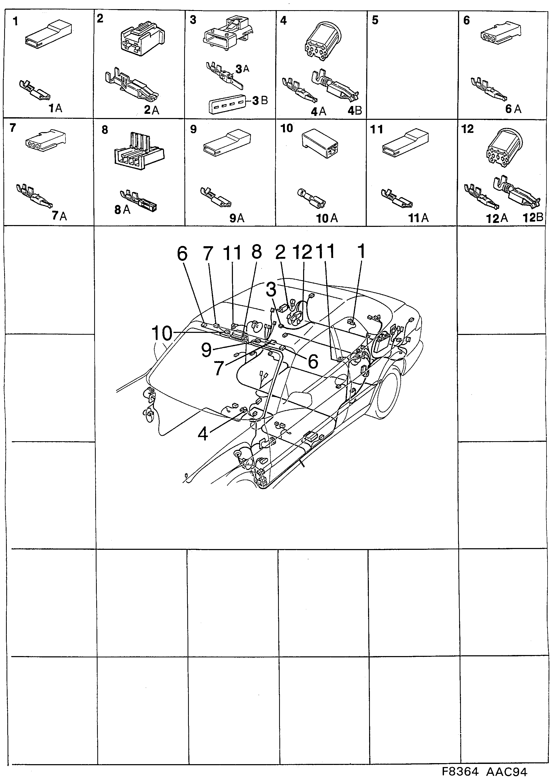 Saab 900 Rear diagram