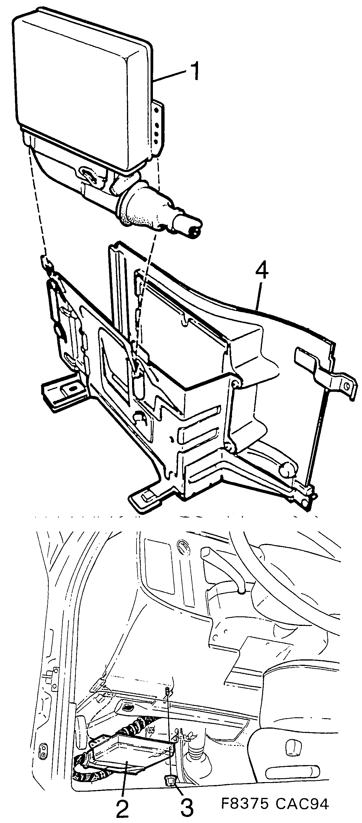 Saab 9000 Engine control module MOTRONIC diagram