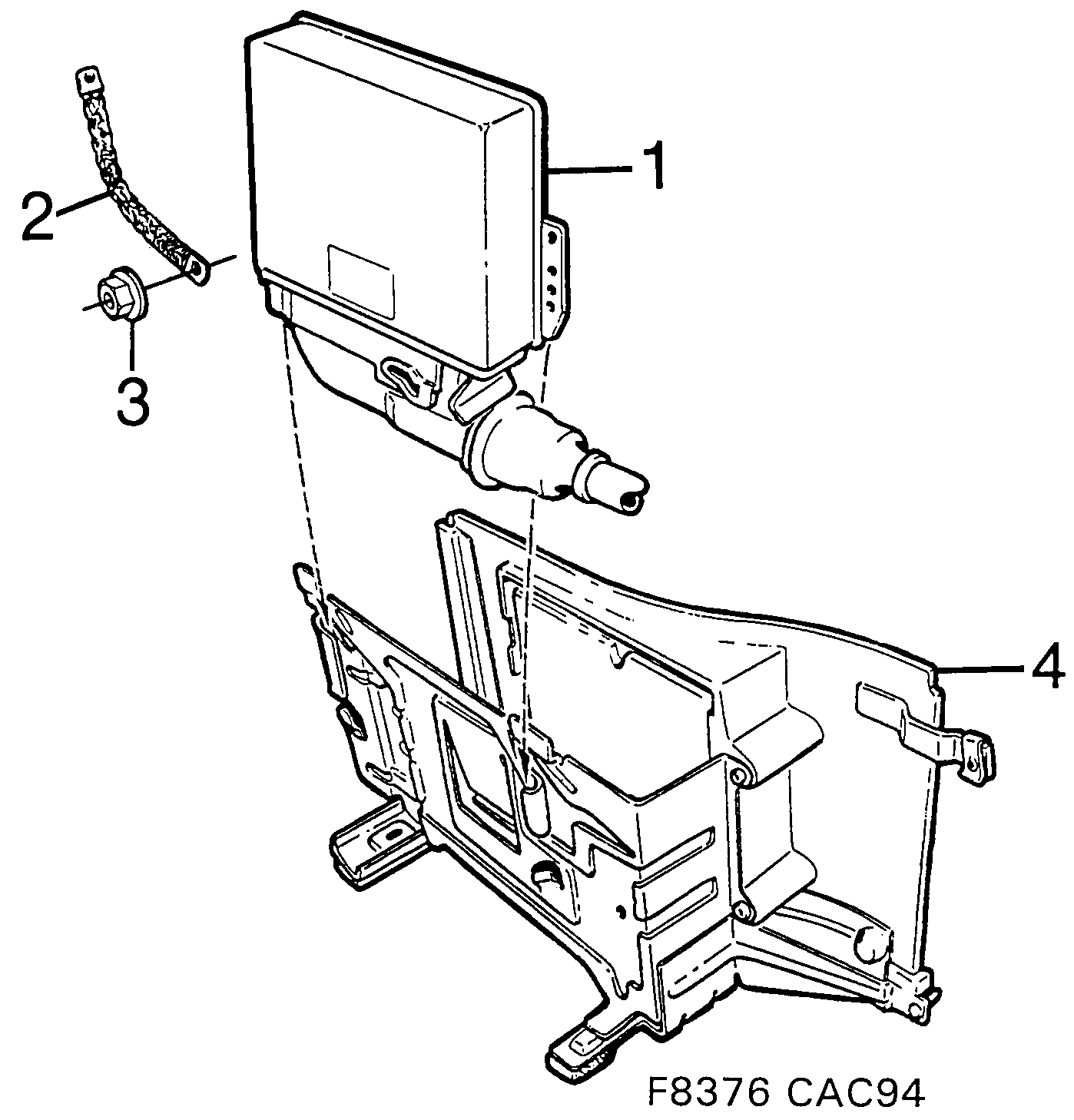 Saab 9000 Engine control module TRIONIC diagram