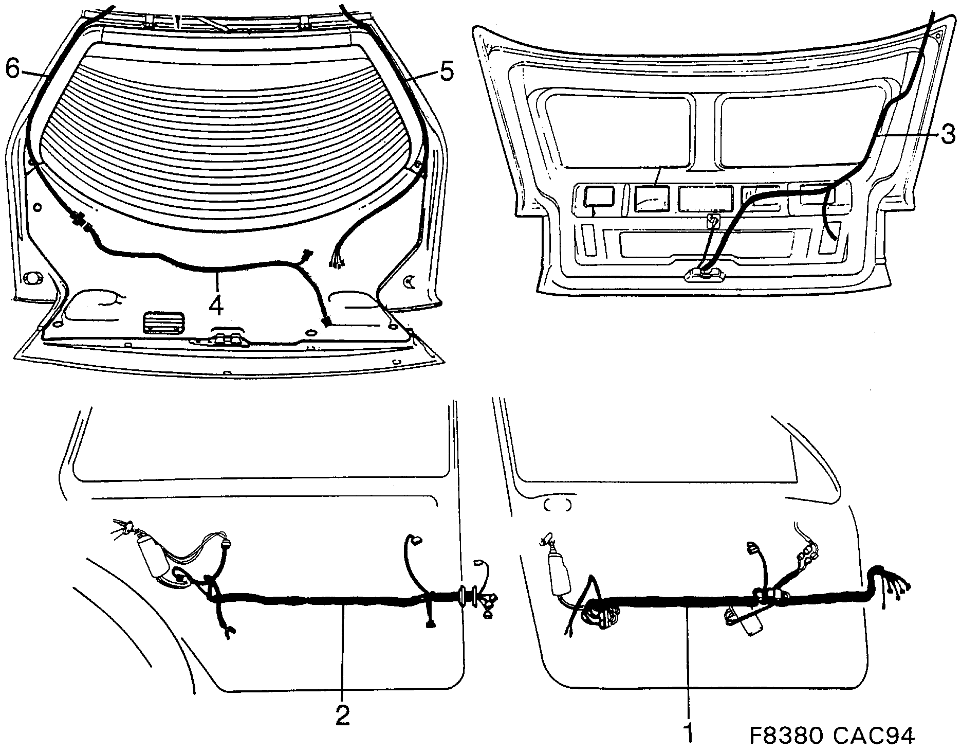 Saab 9000 Doors diagram