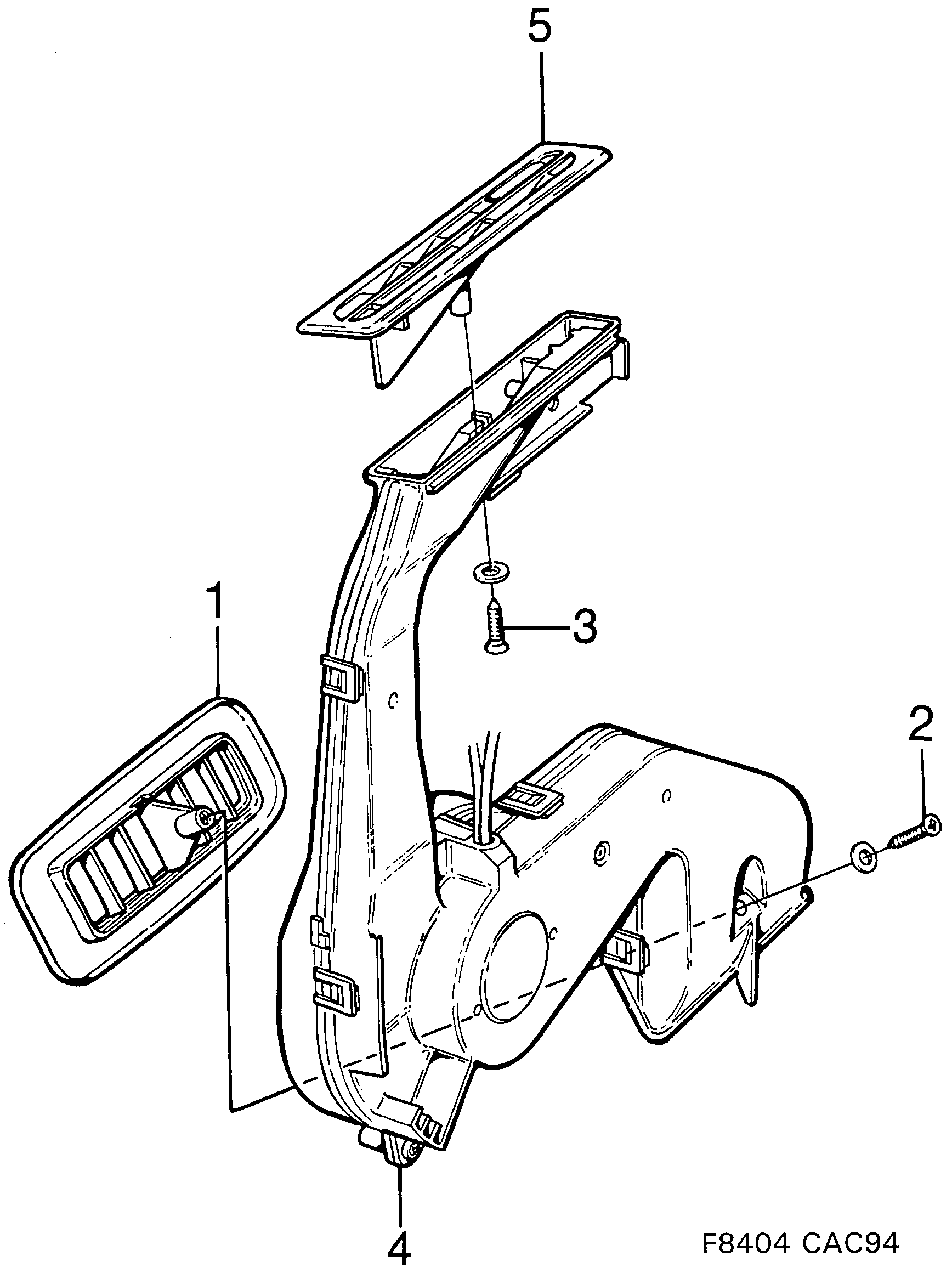 Saab 9000 Door fan diagram