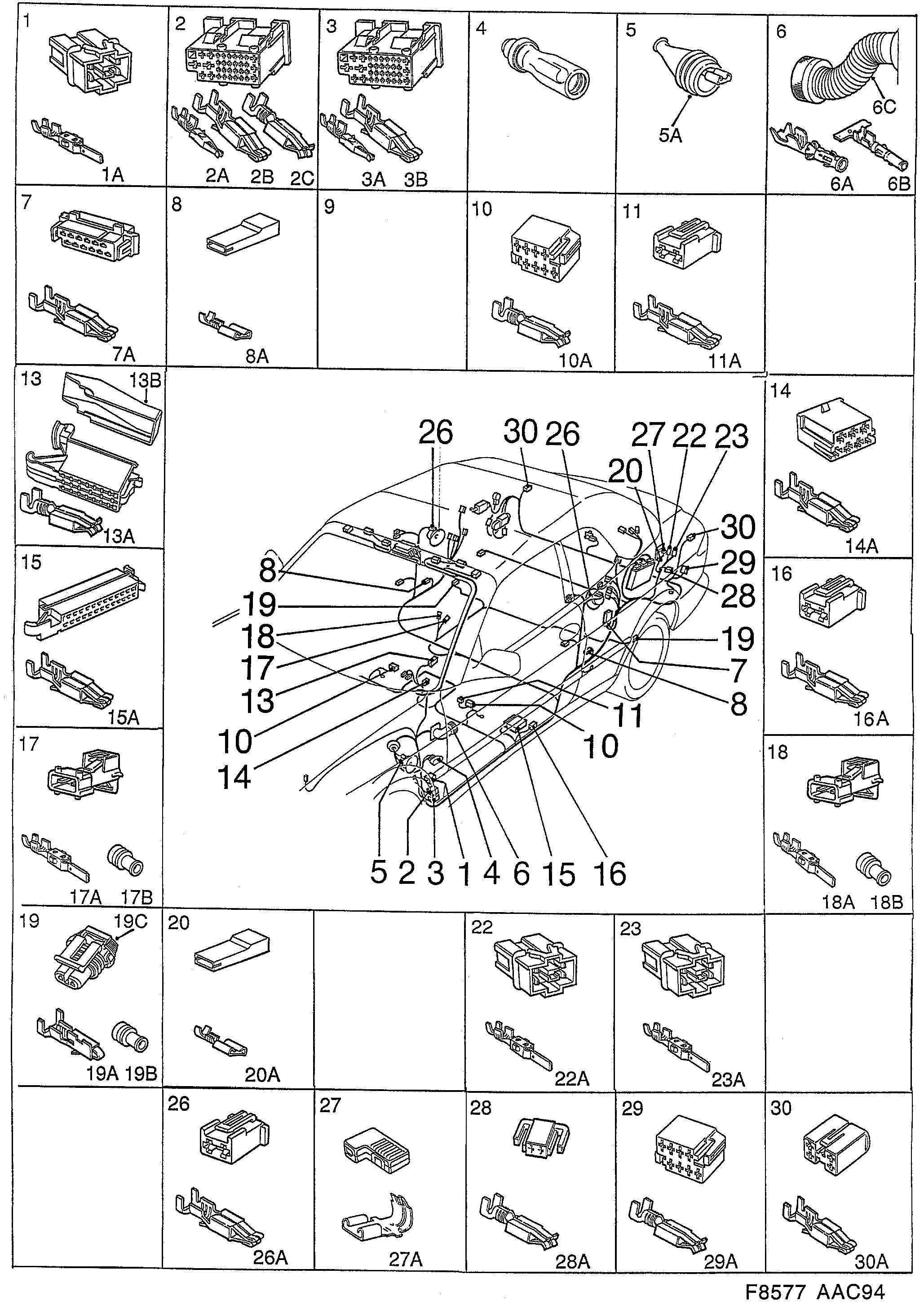 Saab 900 Rear diagram