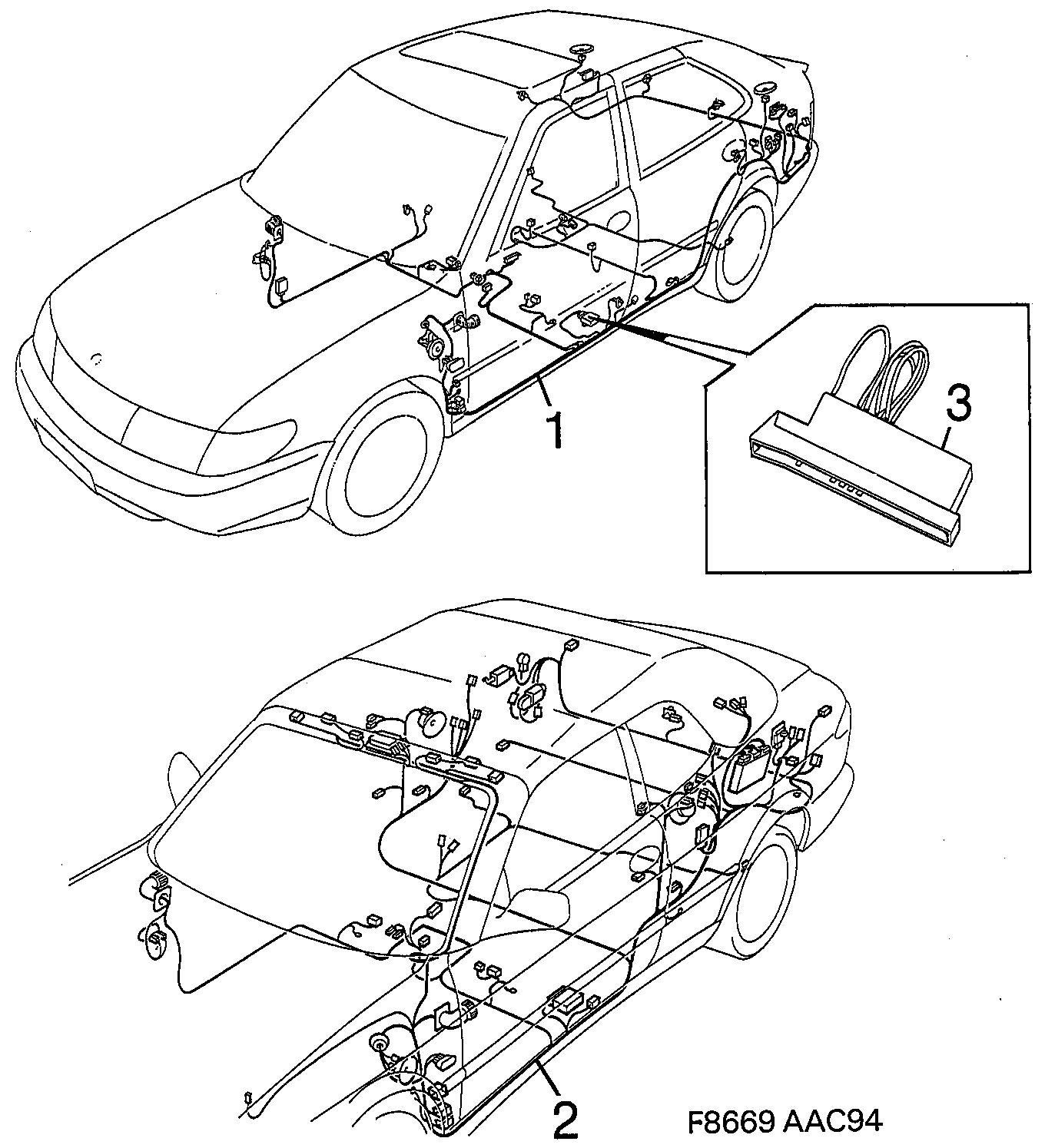 Saab 900 Rear diagram