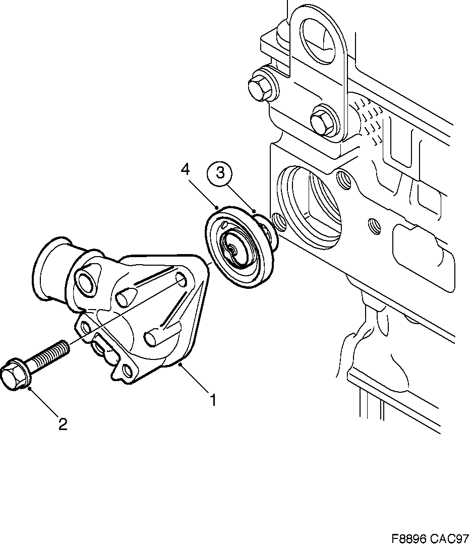 Saab 9-5 (9600) Thermostat diagram