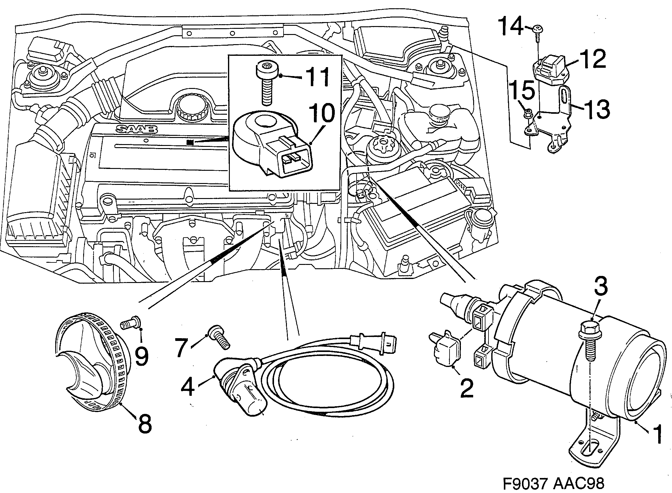 Saab 9-3 (9400) Motronic diagram