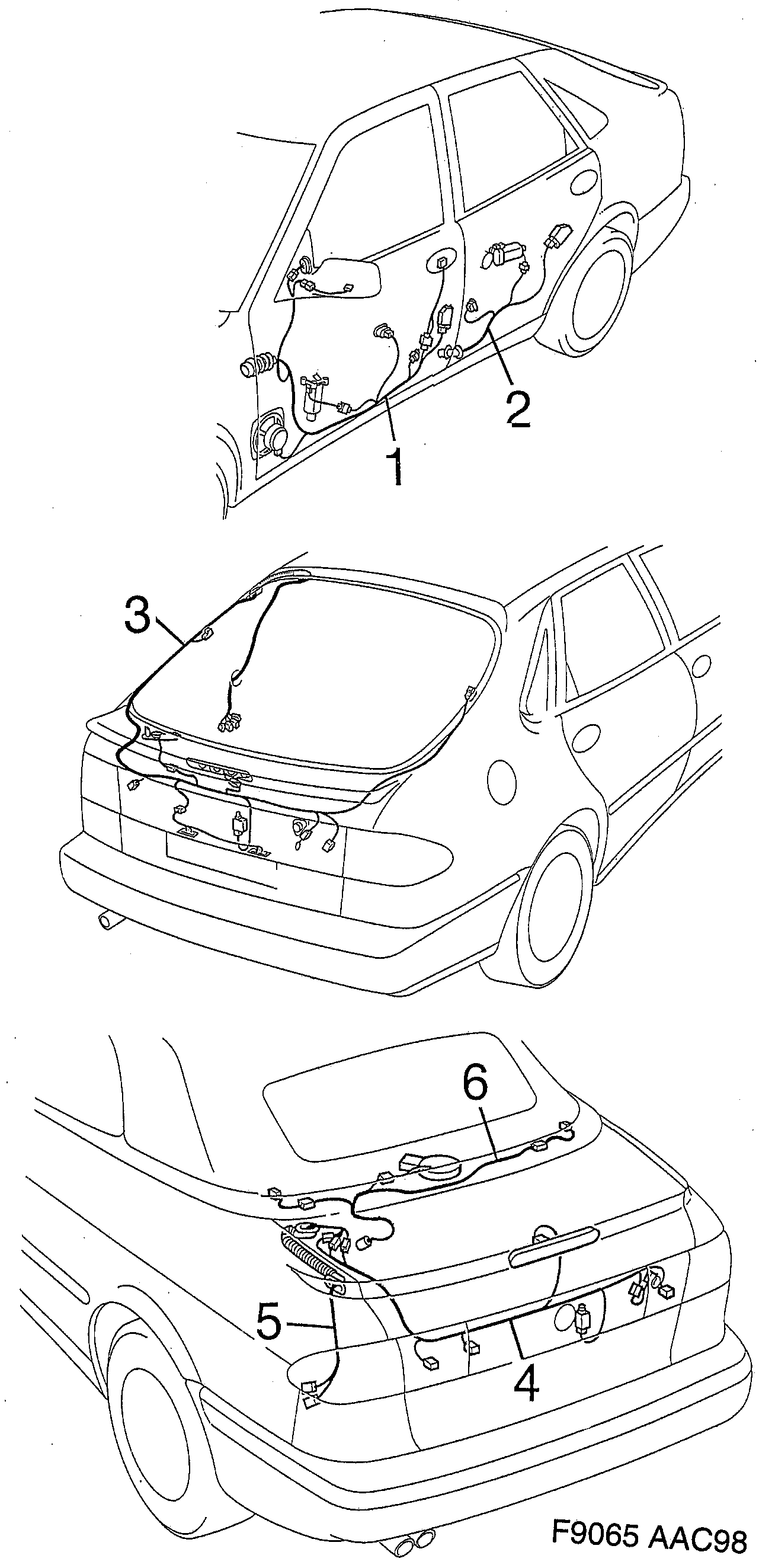 Saab 9-3 (9400) Doors diagram