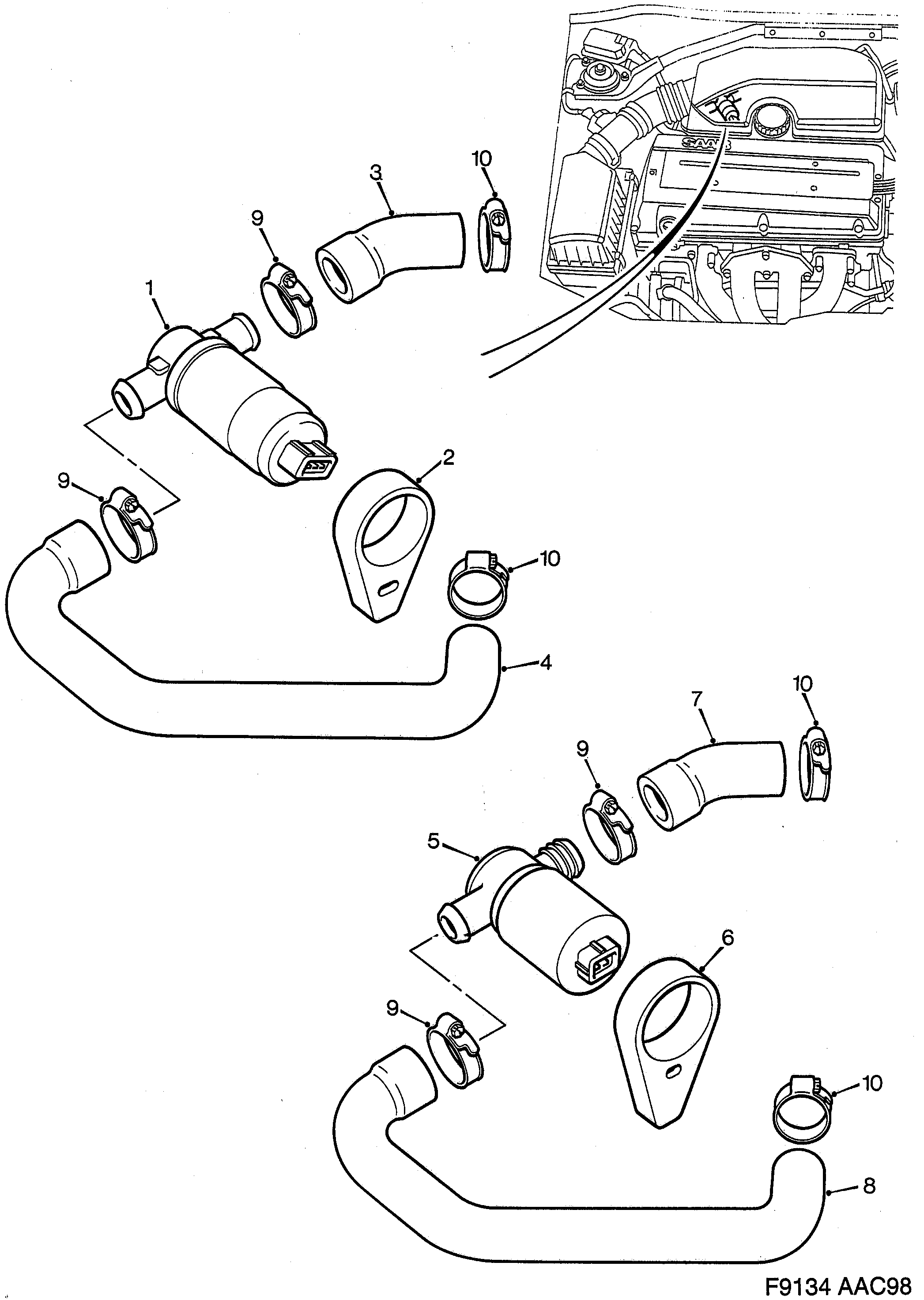 Saab 9-3 (9400) IAC diagram