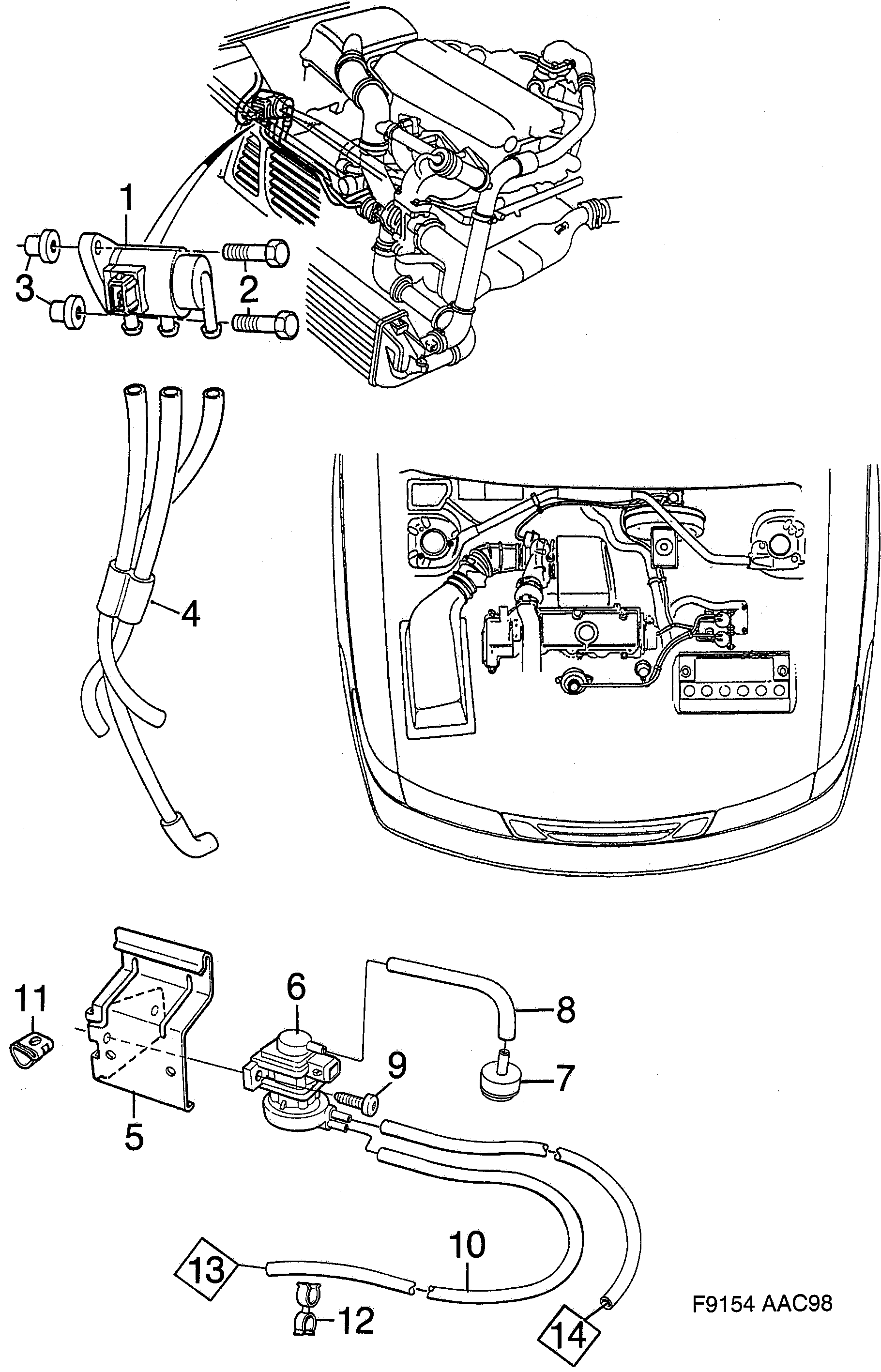 Saab 9-3 (9400) APC system diagram