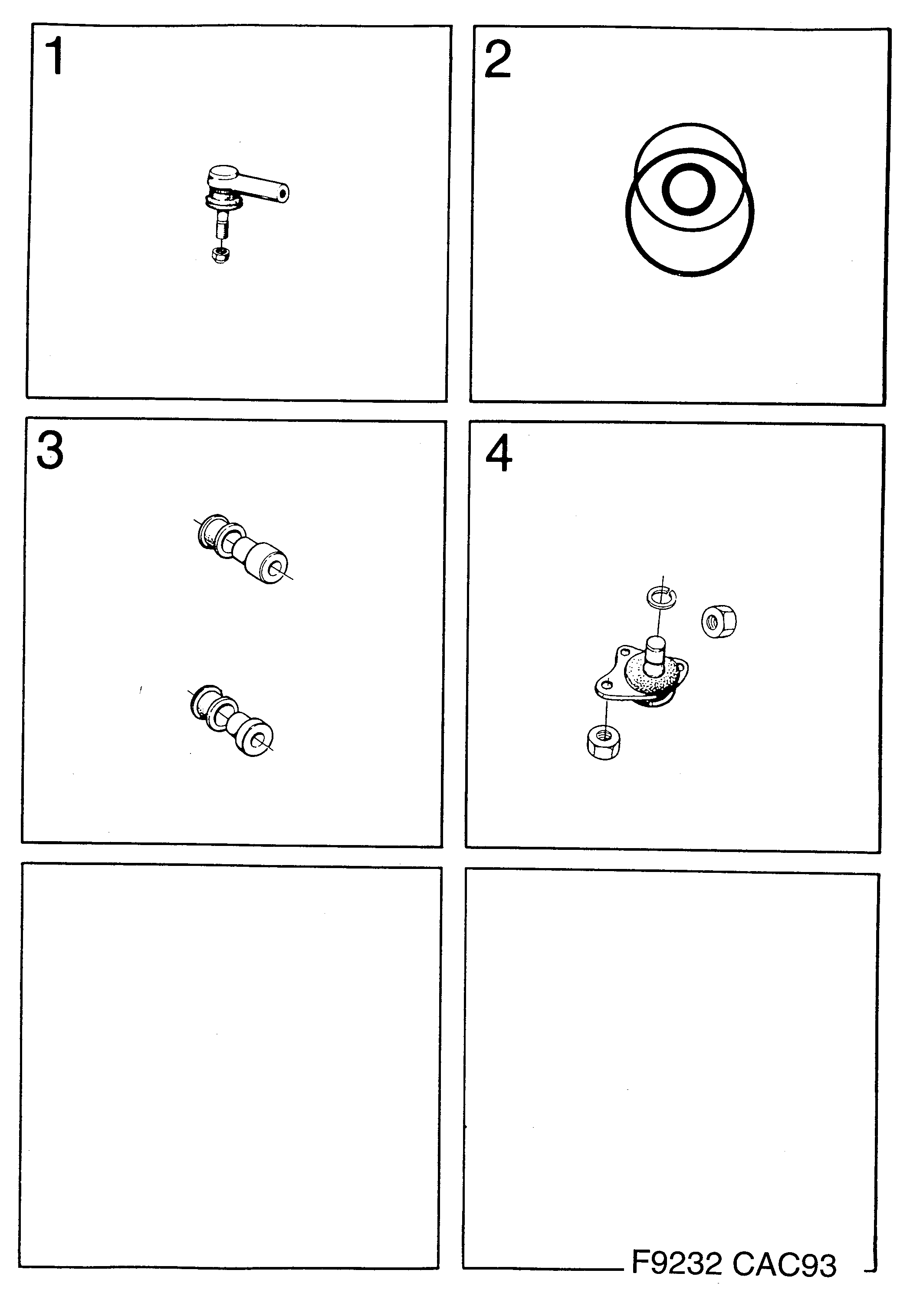 Saab 9000 Front end Steering device diagram