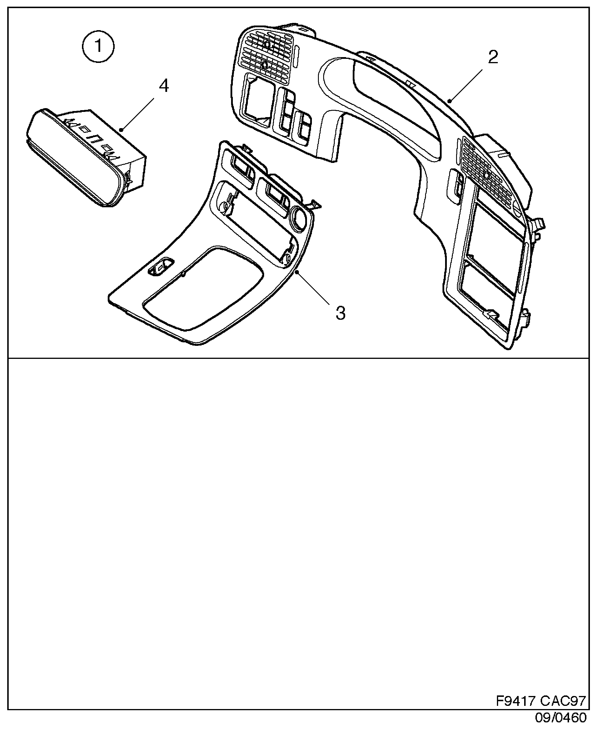 Saab 9-5 (9600) Wooden panel Light walnut diagram