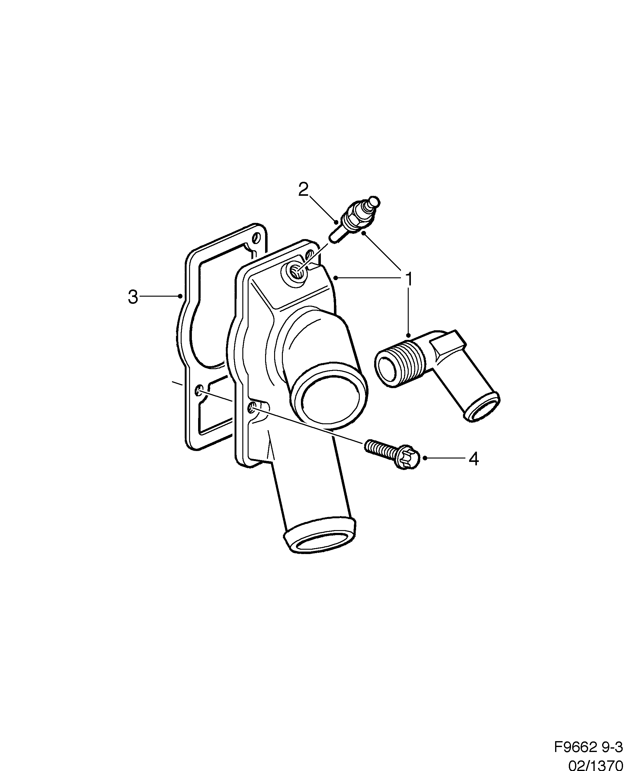 Saab 9-3 (9400) Thermostat diagram