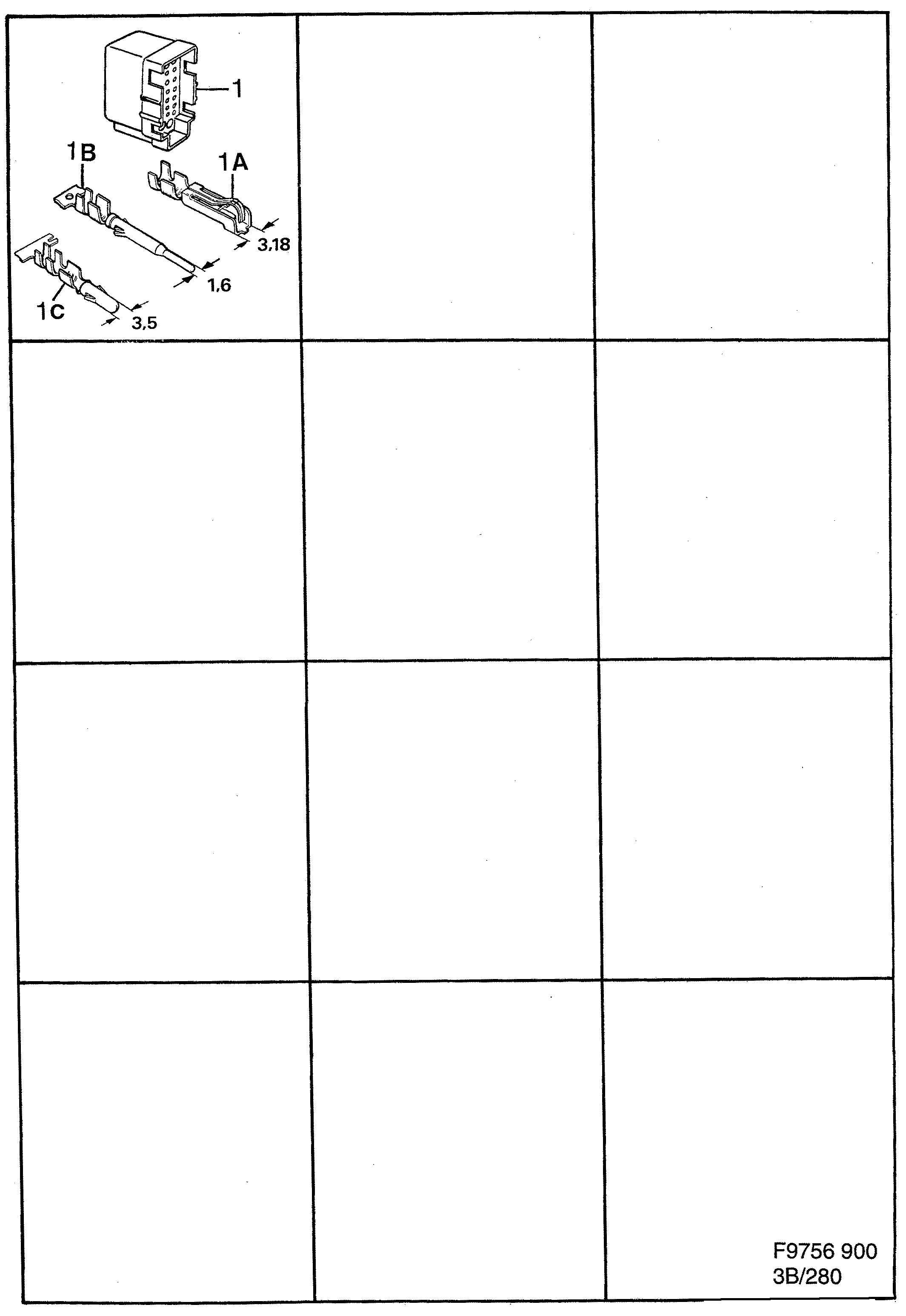 Saab 900 Connector housing etc diagram