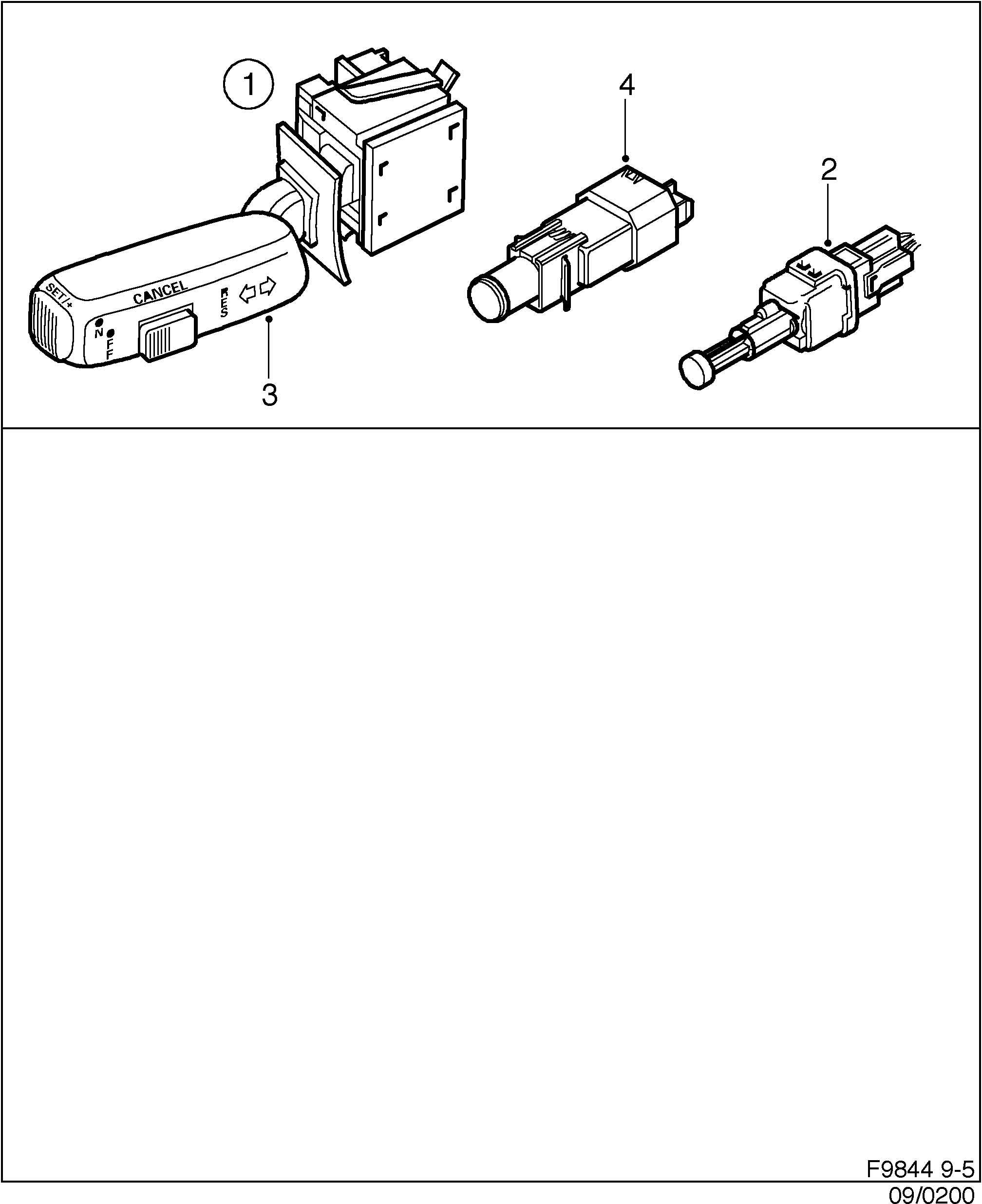Saab 9-5 (9600) Speed control system diagram