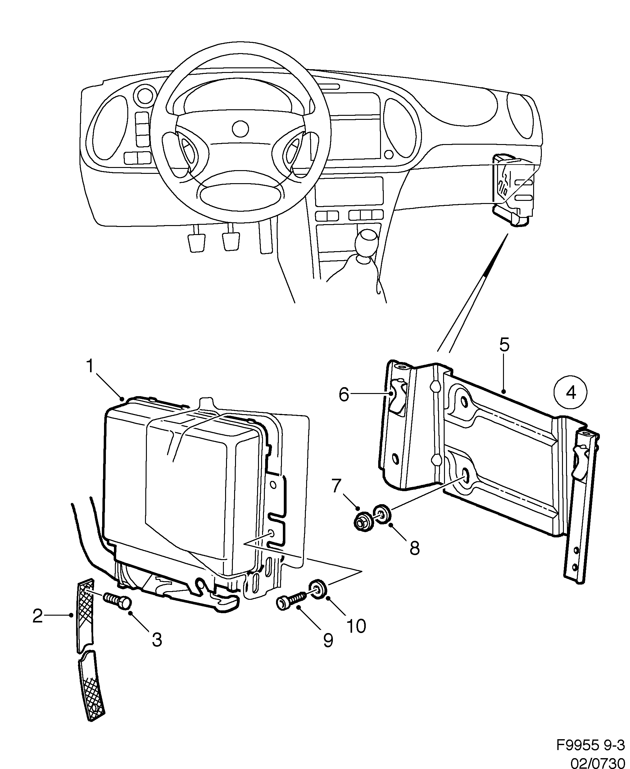Saab 9-3 (9400) Engine control module TRIONIC diagram
