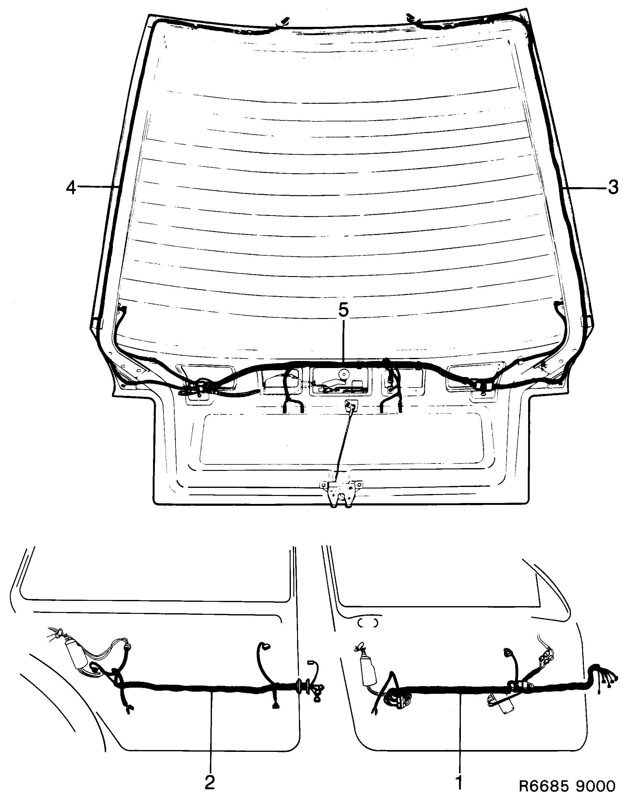 Saab 9000 Doors diagram