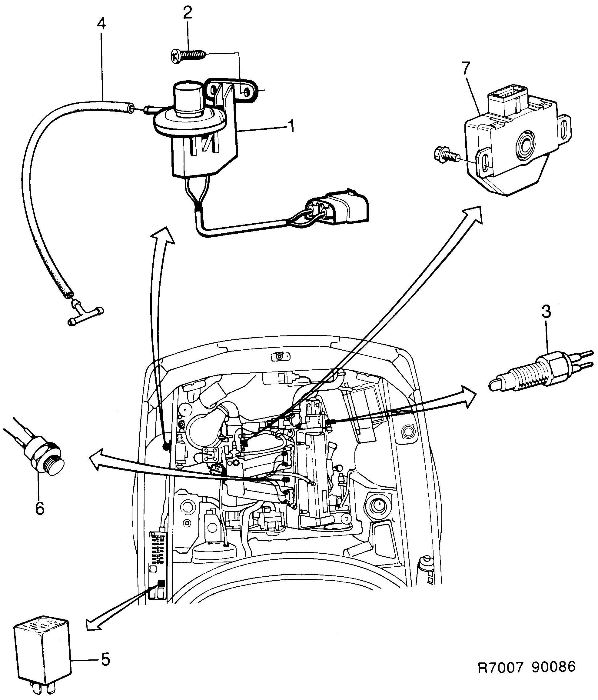Saab 900 Gear indicator diagram