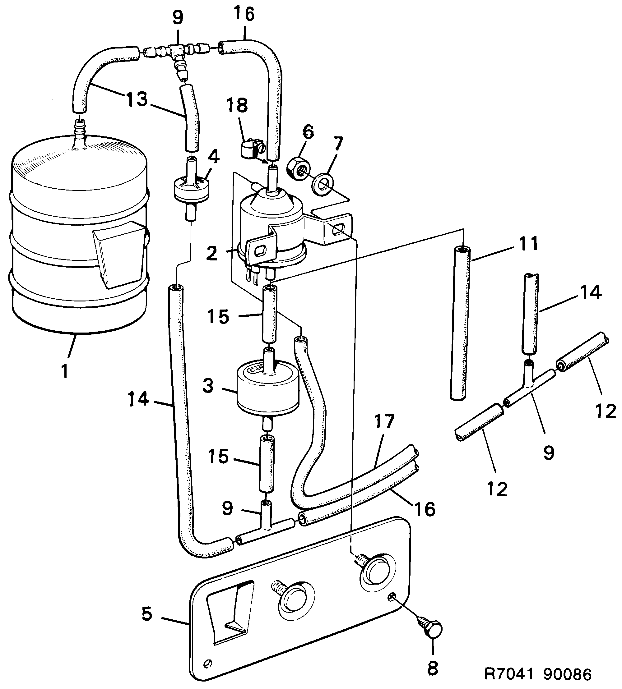 Saab 900 Enrichment device Turbo diagram