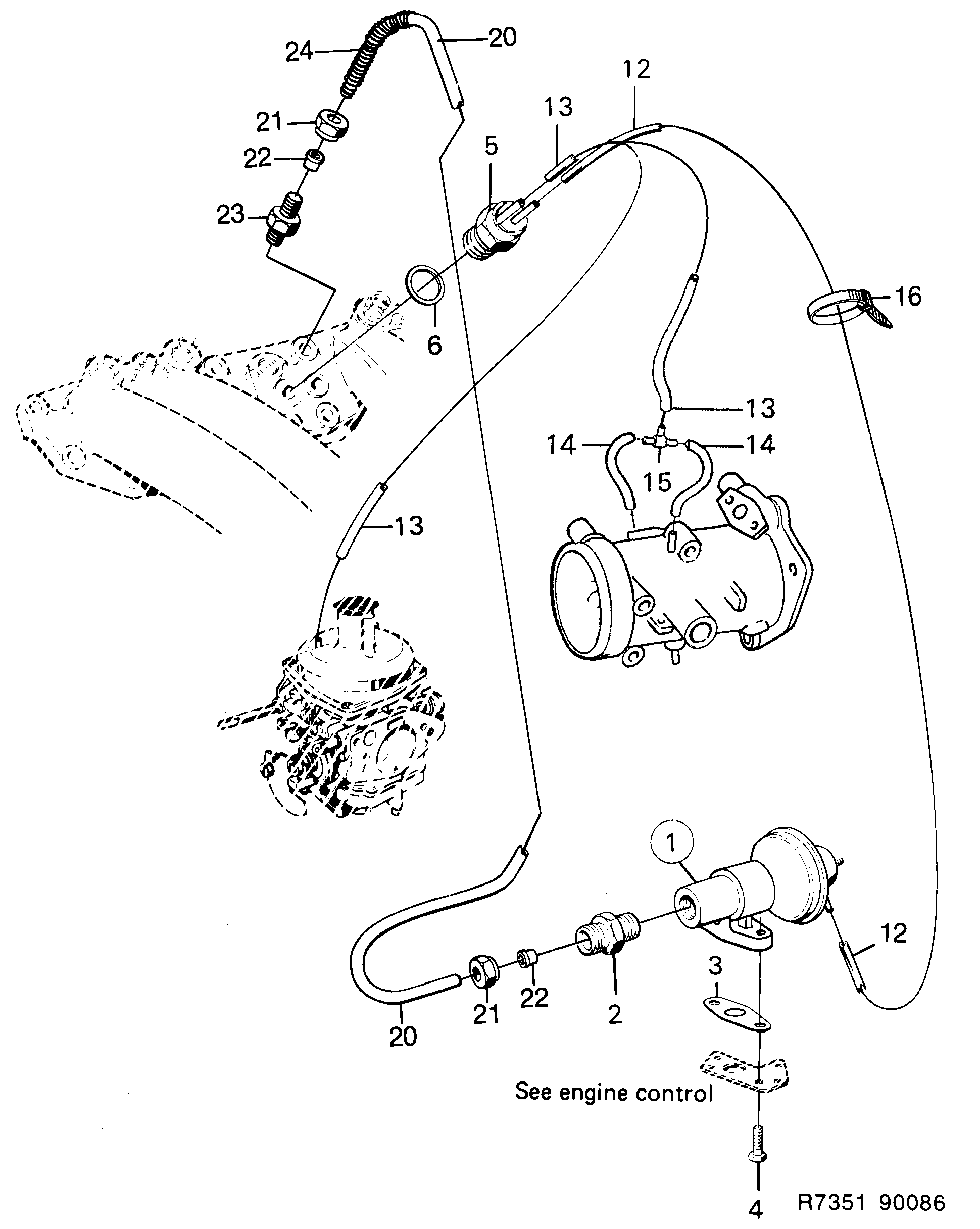 Saab 900 EGR system diagram