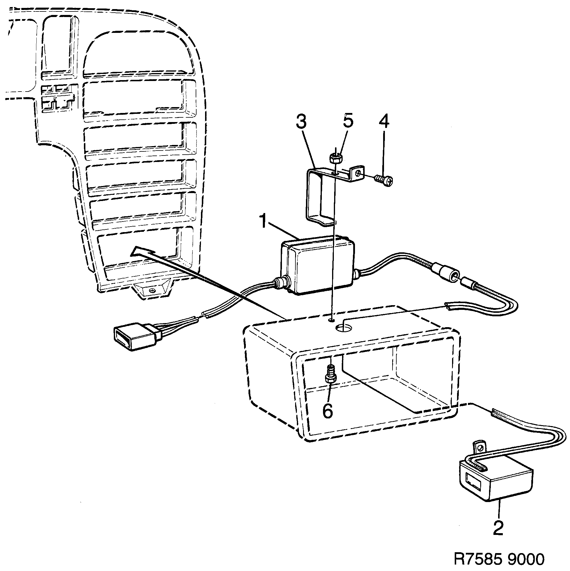 Saab 9000 Speed warning system diagram
