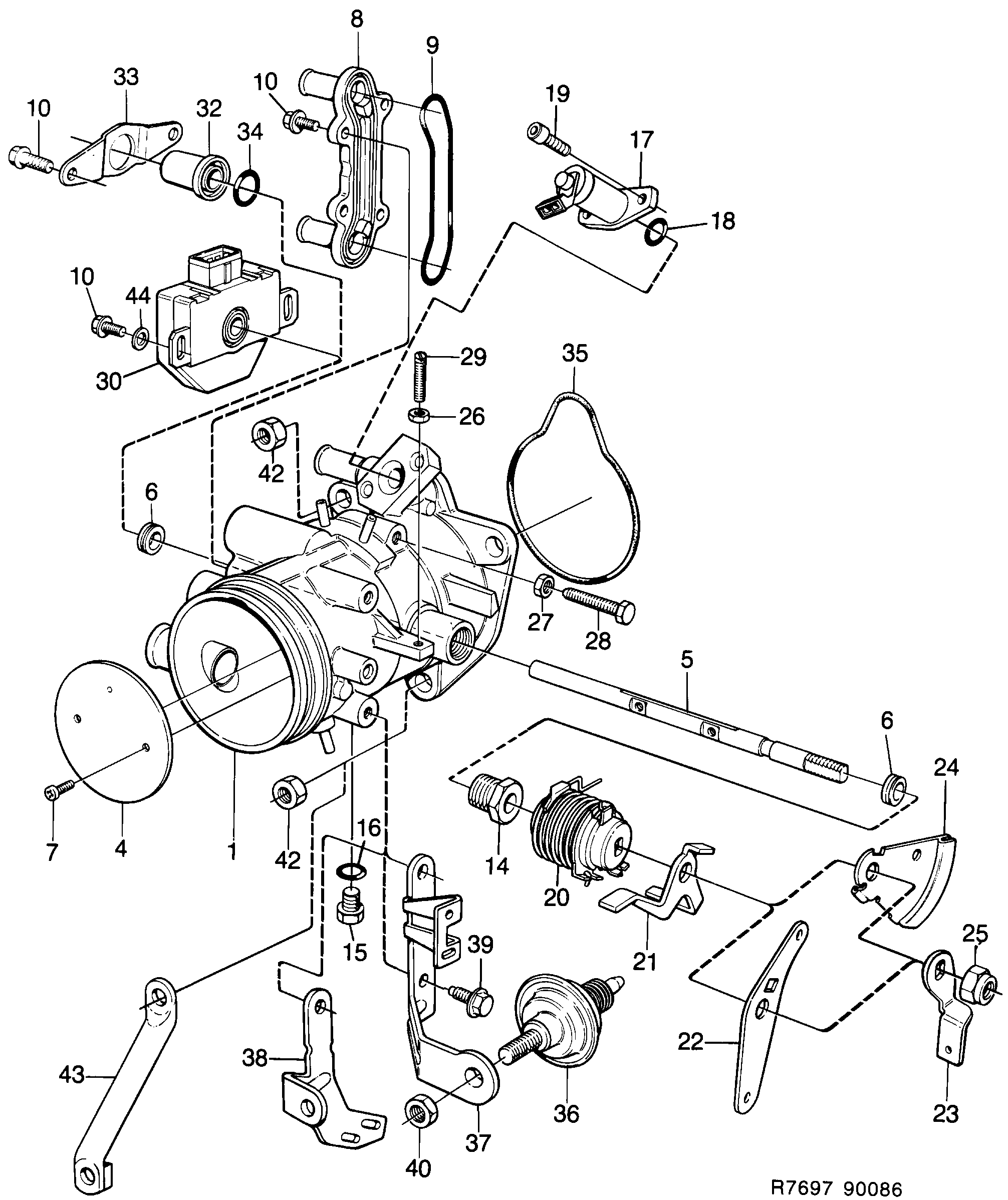 Saab 900 Throttle housing diagram