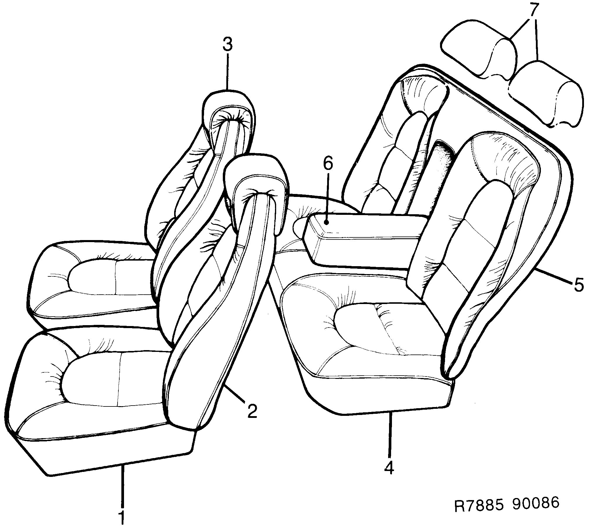 Saab 900 Covers Contour design diagram