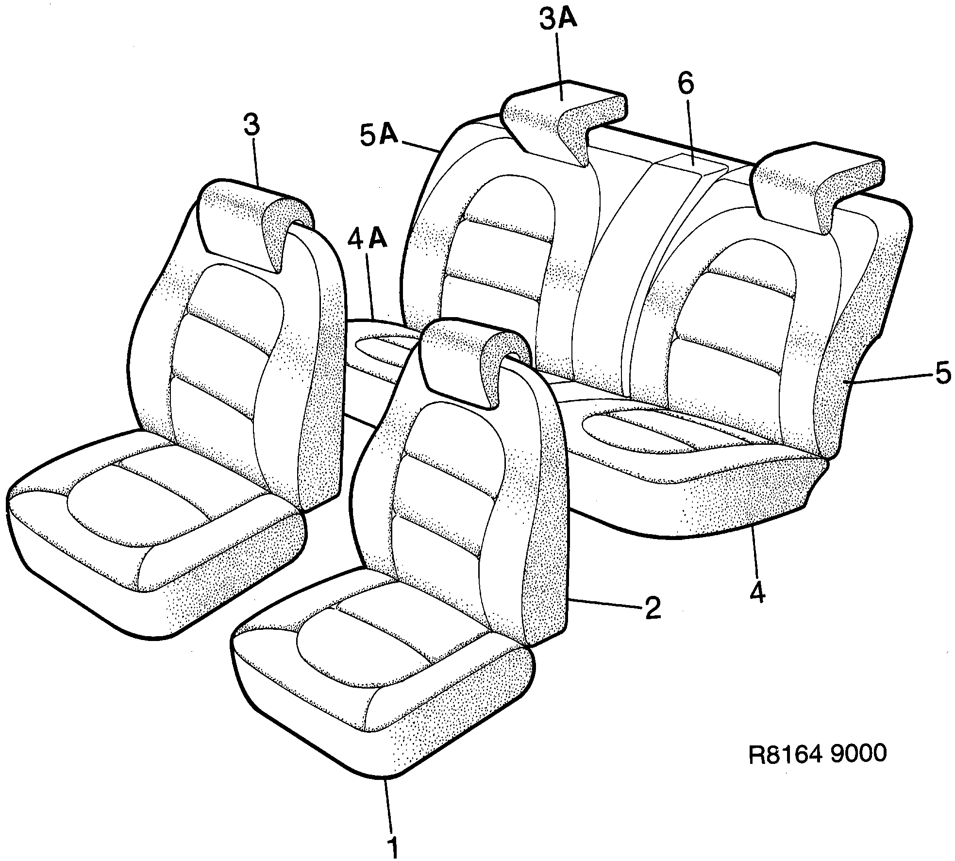 Saab 9000 Covers Contour design diagram