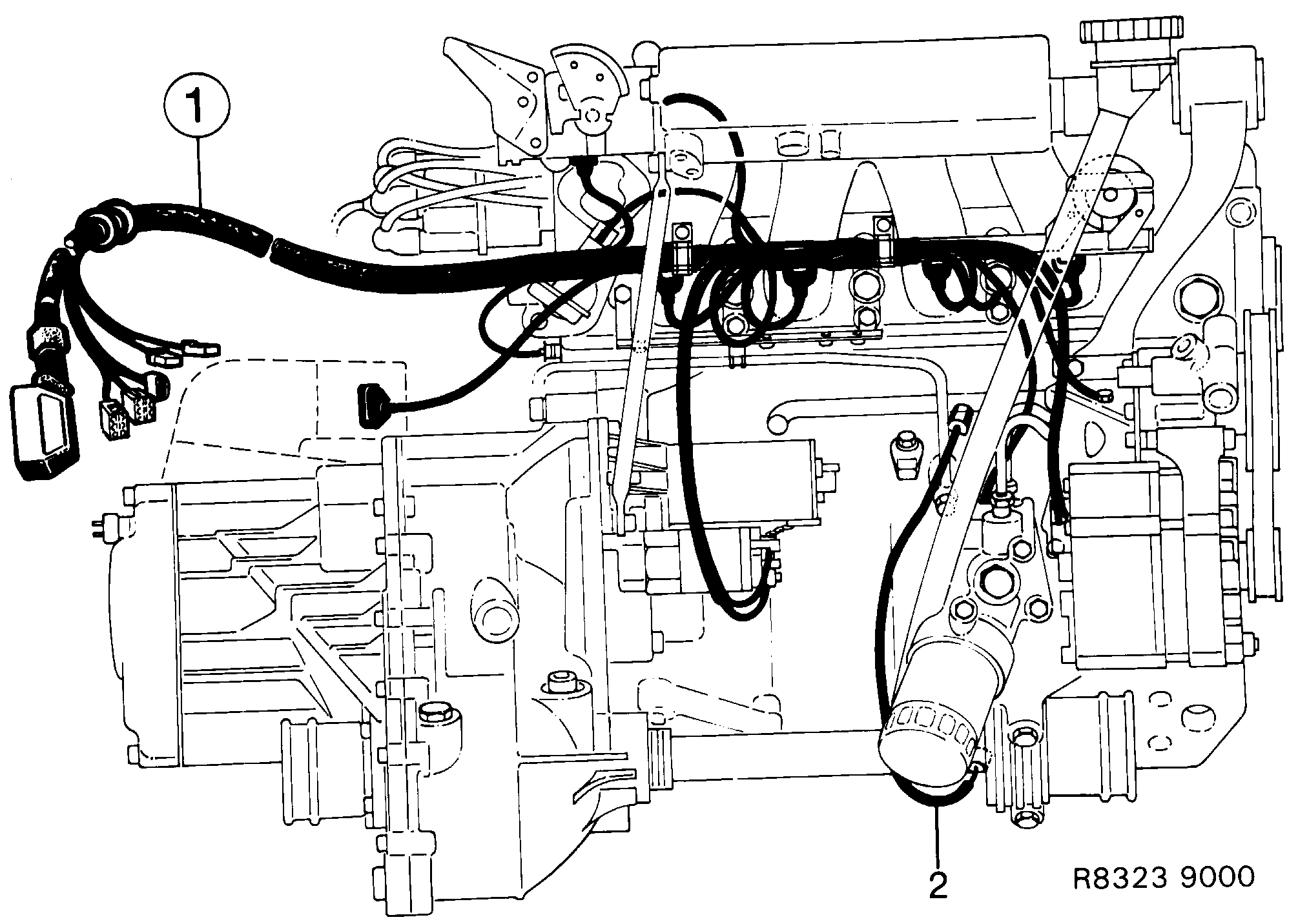 Saab 9000 Engine diagram