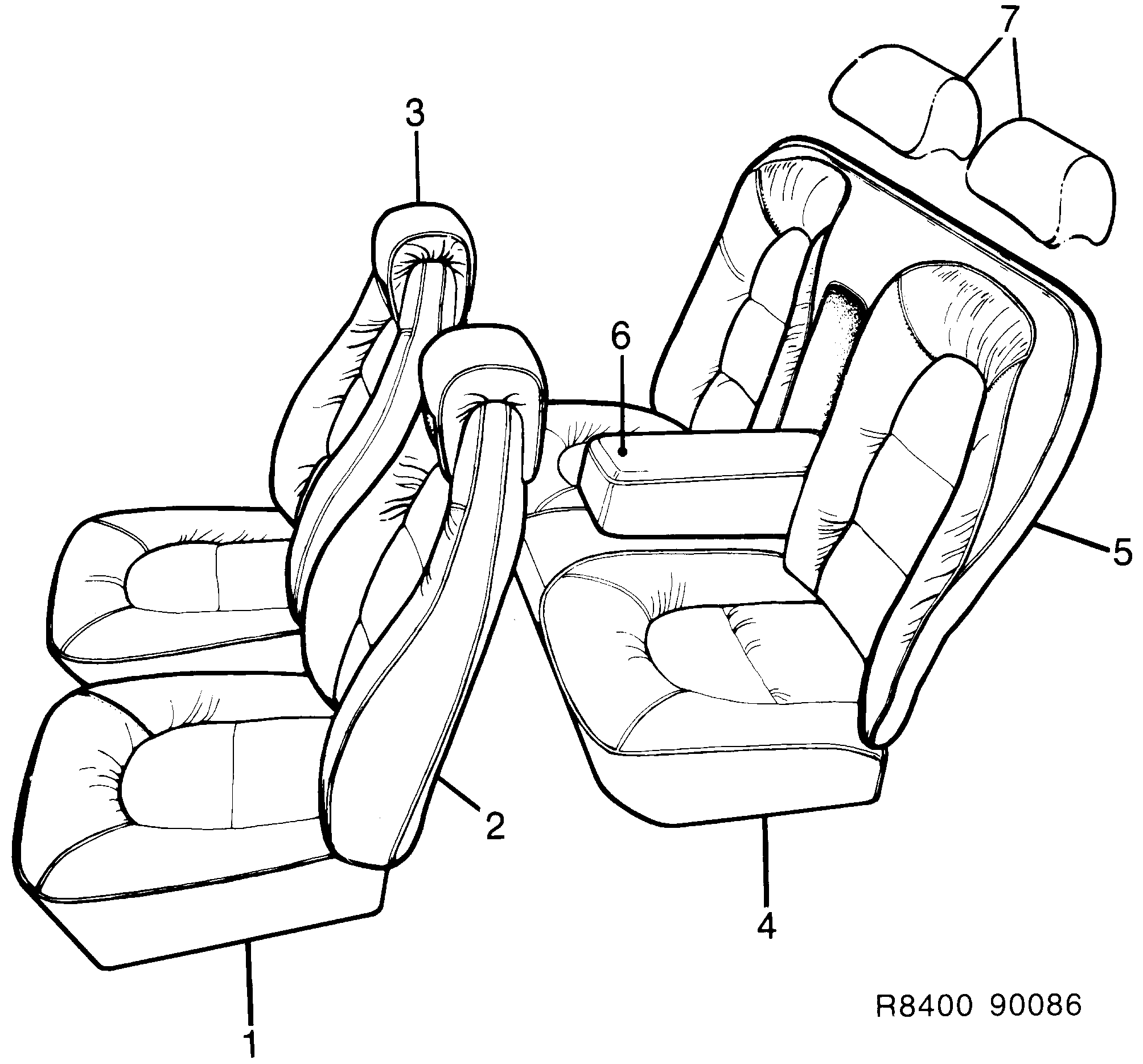 Saab 900 Covers Contour design diagram