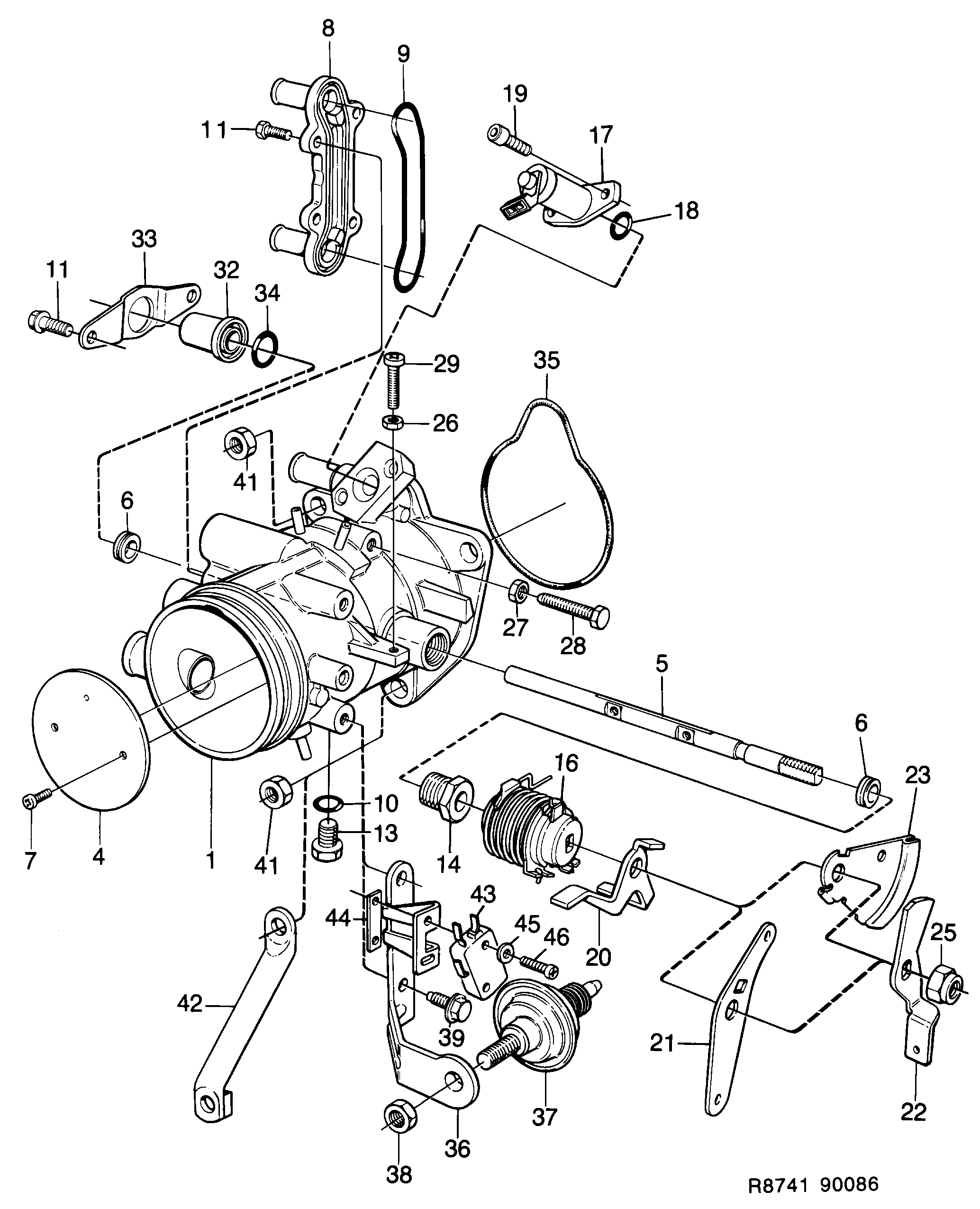 Saab 900 Throttle housing diagram