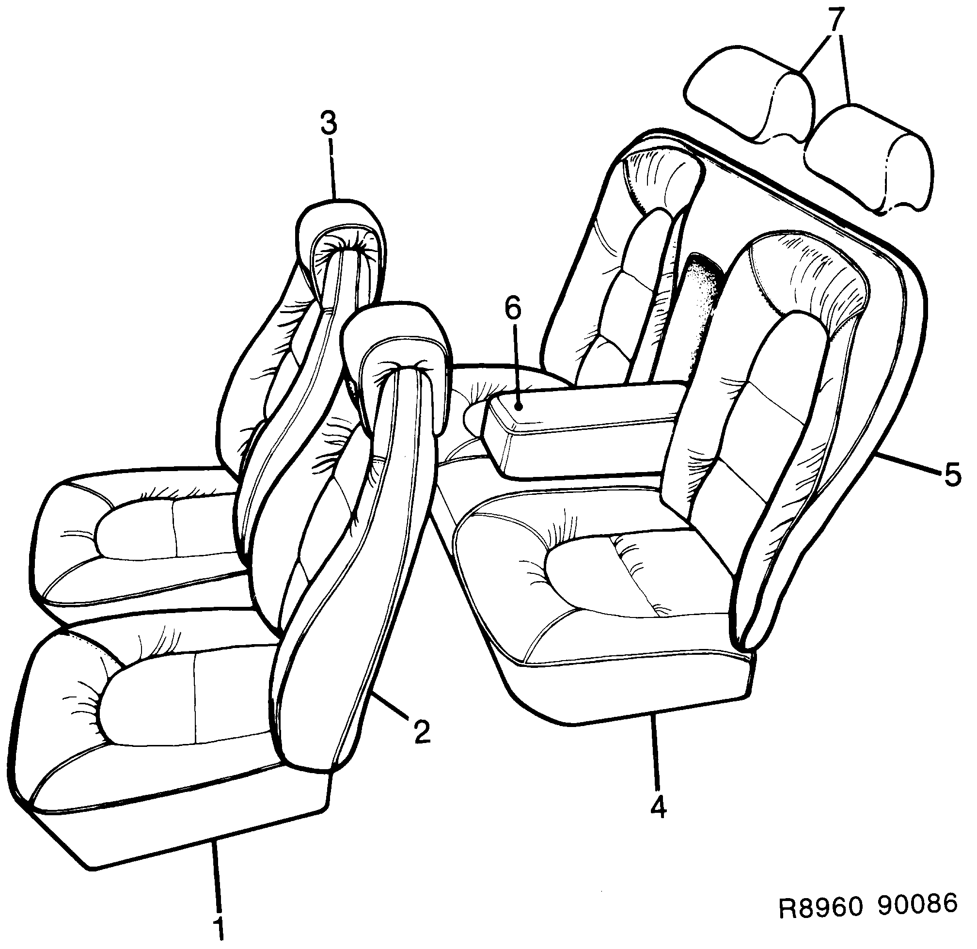 Saab 900 Covers Contour design diagram