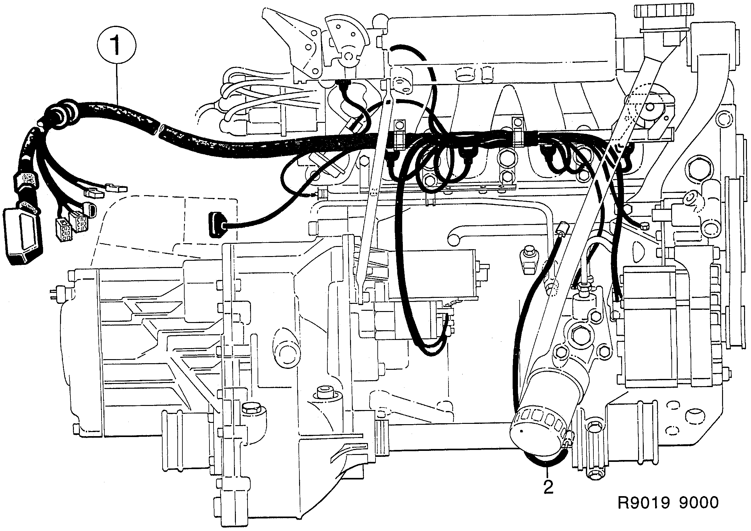 Saab 9000 Engine diagram